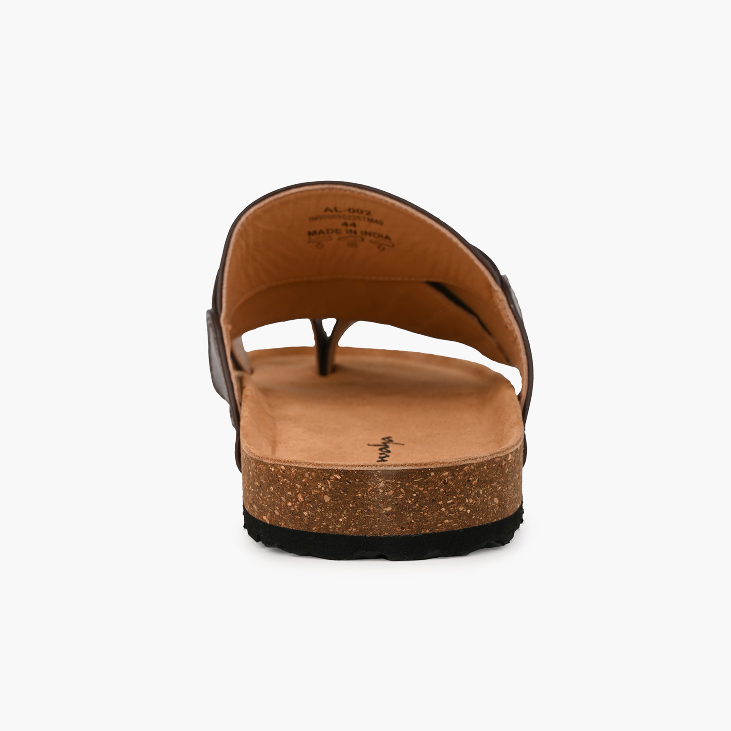 Al Waha Men Textured Leather Arabic Sandals-men-shoes-sandals-image-3