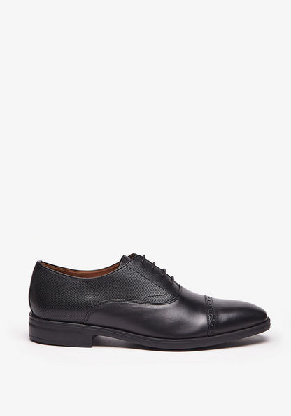 Duchini Men's Textured Slip-On Oxford Shoes