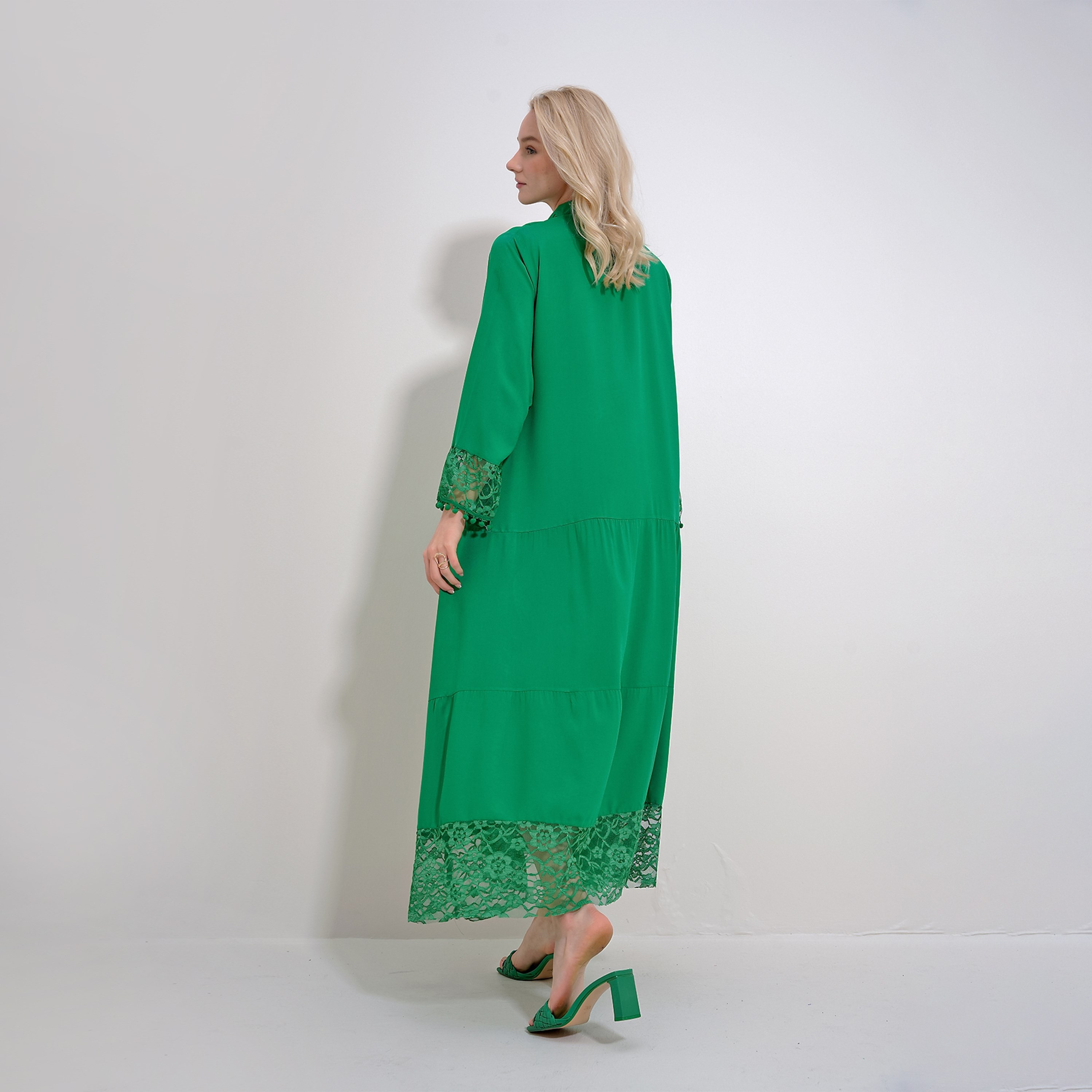 تريند ألاجاتي ستايل فستان ماكسي نسائي بطبقات وياقة شريطية وأكمام دانتيل-women-clothing-dresses-image-7