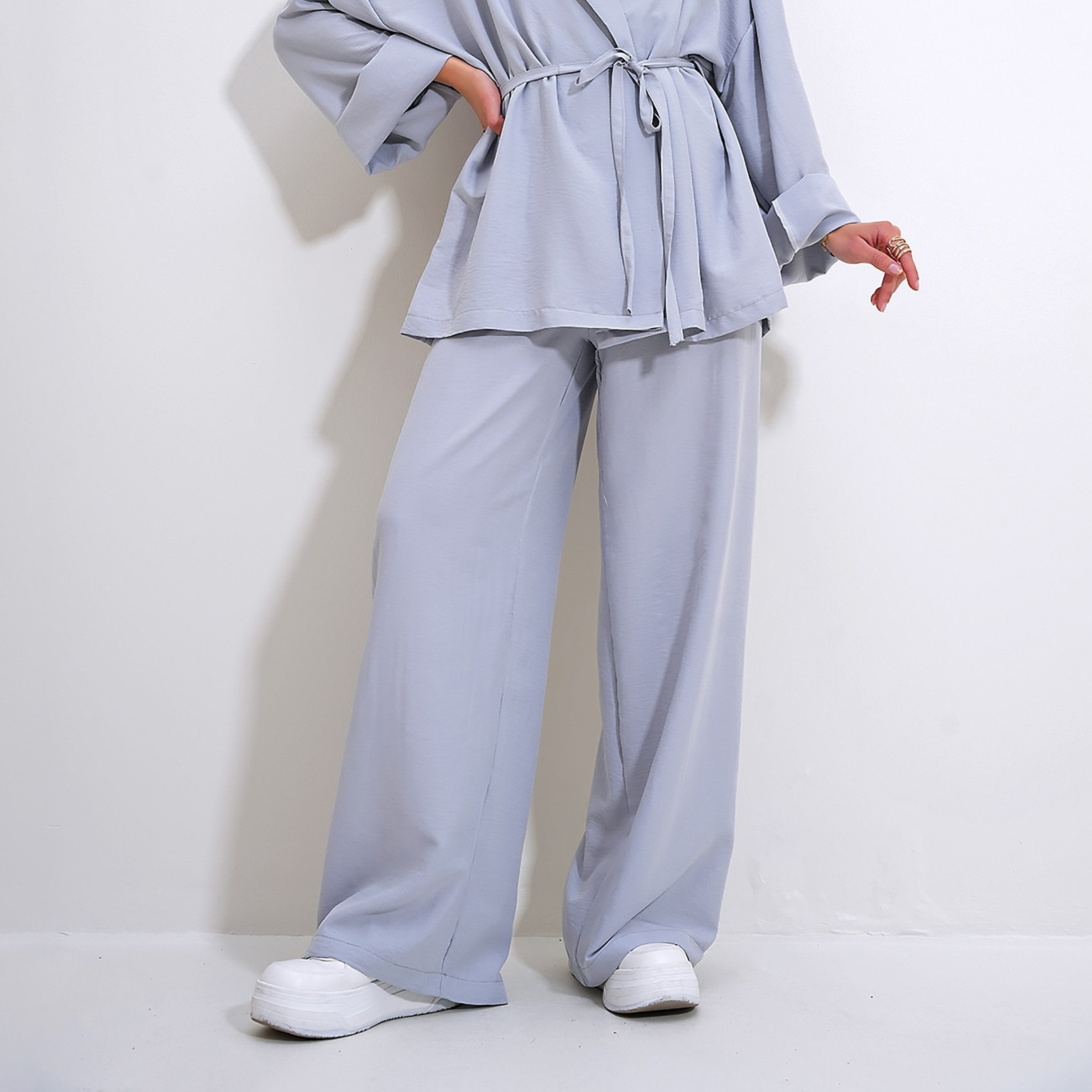 تريند ألاجاتي ستايل طقم نسائي متناسق من قطعتين: بليزر بياقة شال وبنطلون-women-clothing-coordsets-image-17