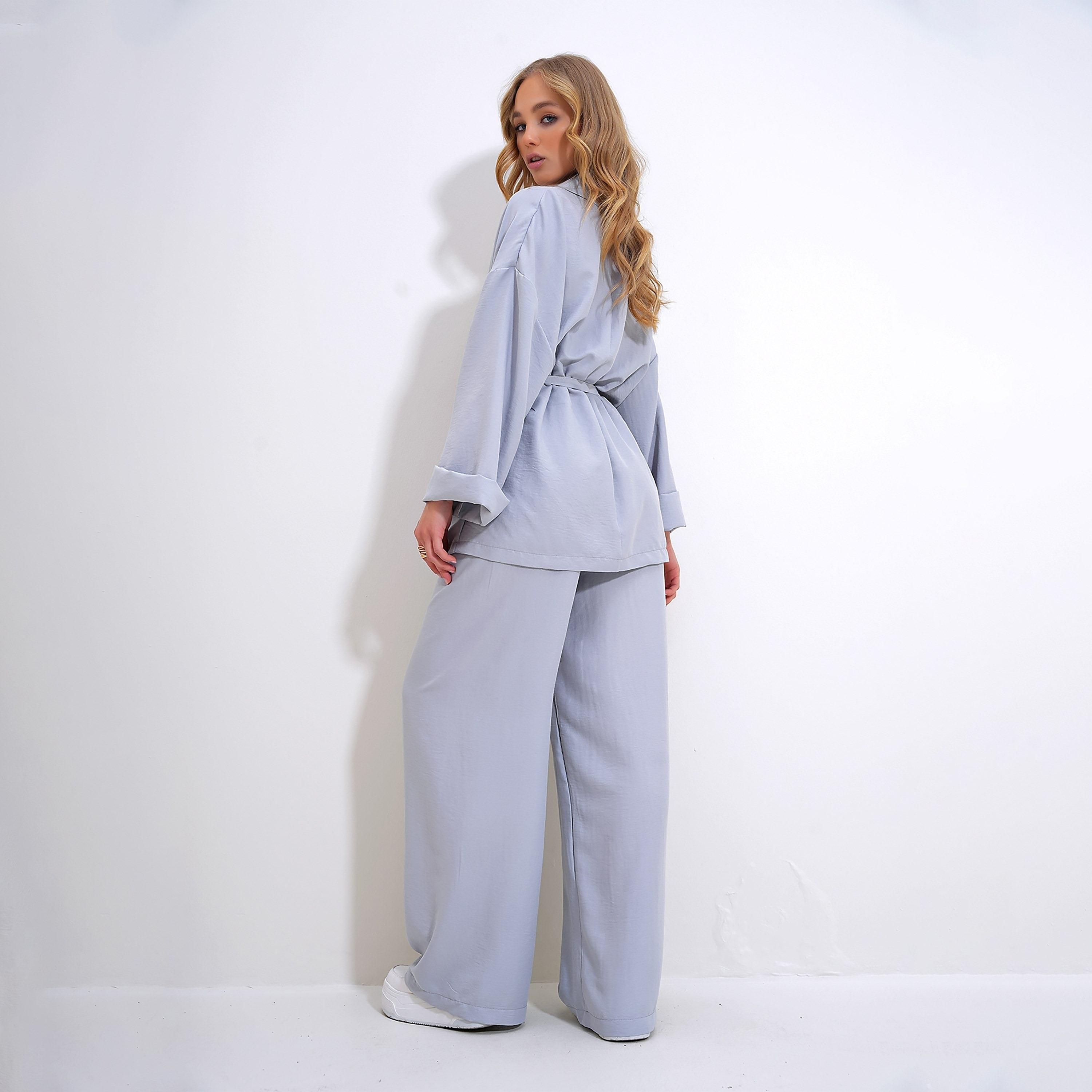 تريند ألاجاتي ستايل طقم نسائي متناسق من قطعتين: بليزر بياقة شال وبنطلون-women-clothing-coordsets-image-18