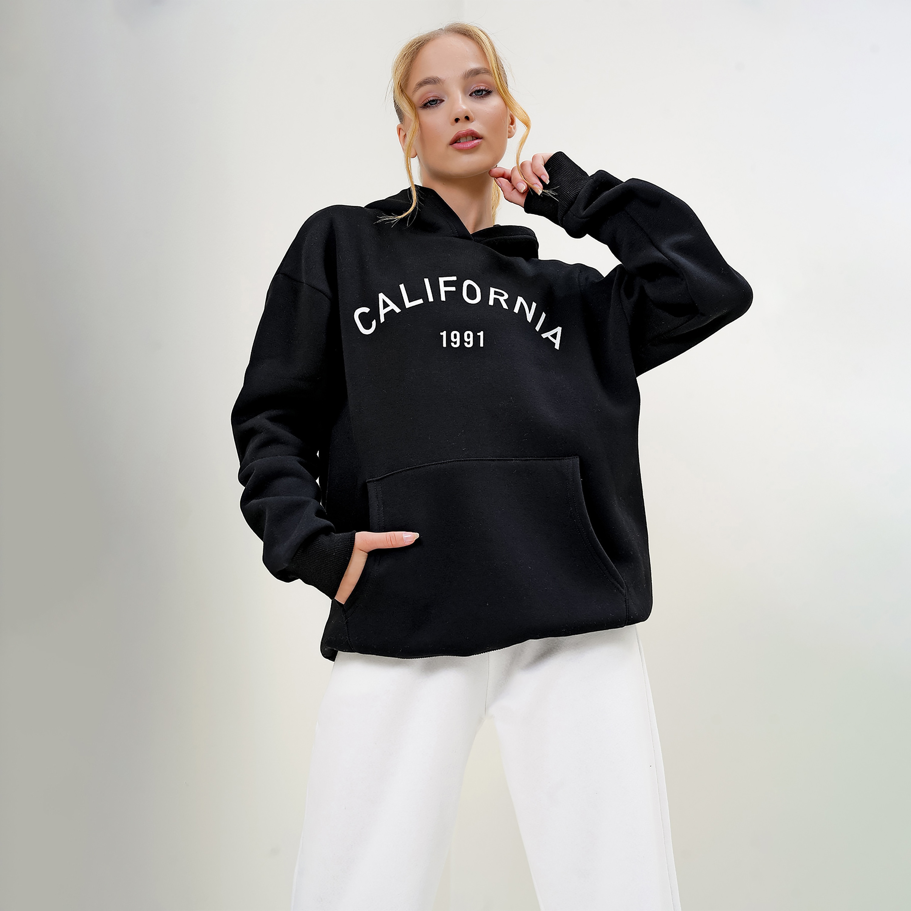 تريند ألاجاتي ستايل سويت شيرت نسائي أزرق بطبعات نصية وغطاء رأس-women-clothing-hoodiesandsweatshirts-hoodies-image-10