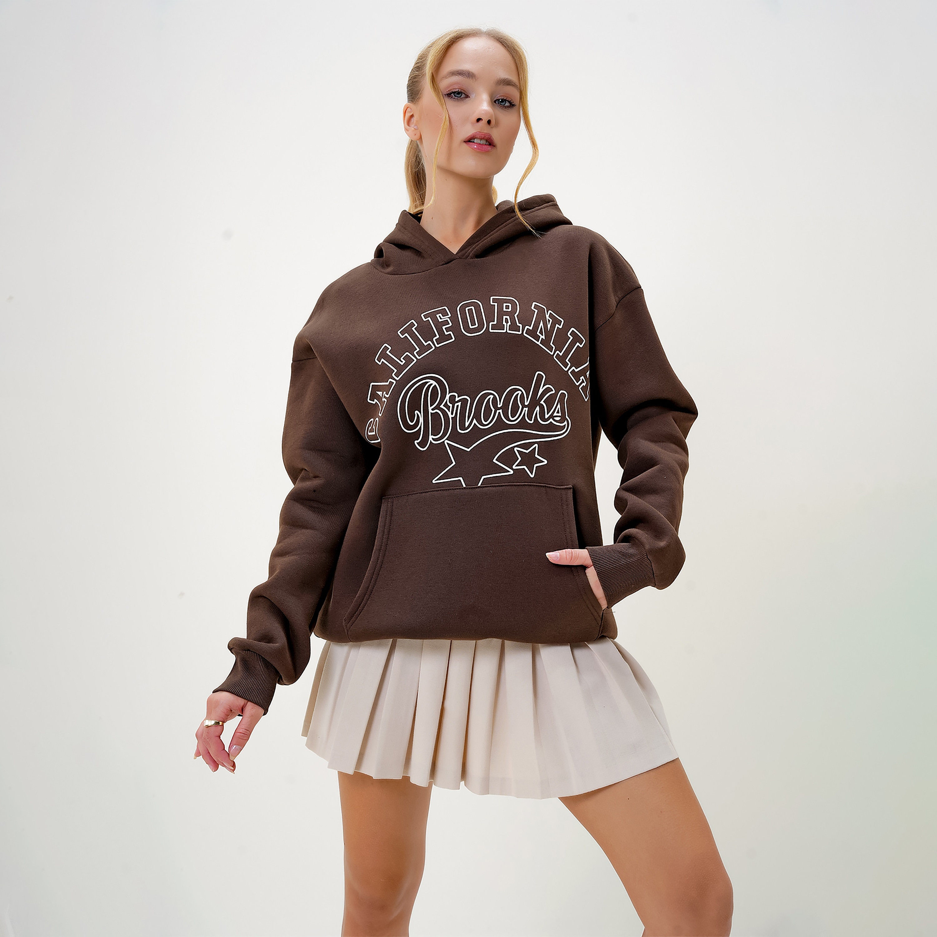 تريند ألاجاتي ستايل سويت شيرت نسائي أزرق بطبعات نصية وغطاء رأس-women-clothing-hoodiesandsweatshirts-hoodies-image-6