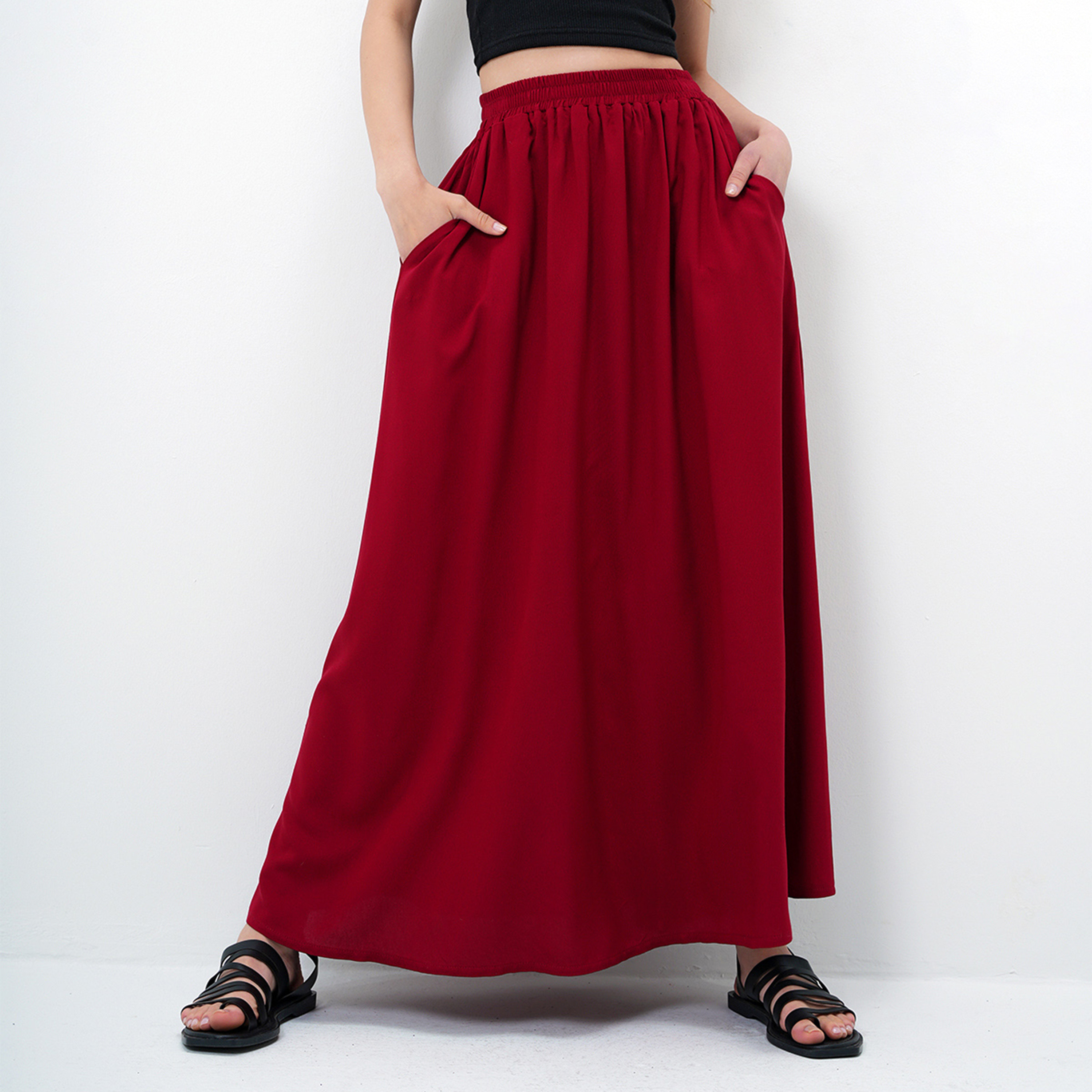 Trend Alacati Stili Flared Women's Maxi Skirt-women-clothing-bottoms-skirts-image-16