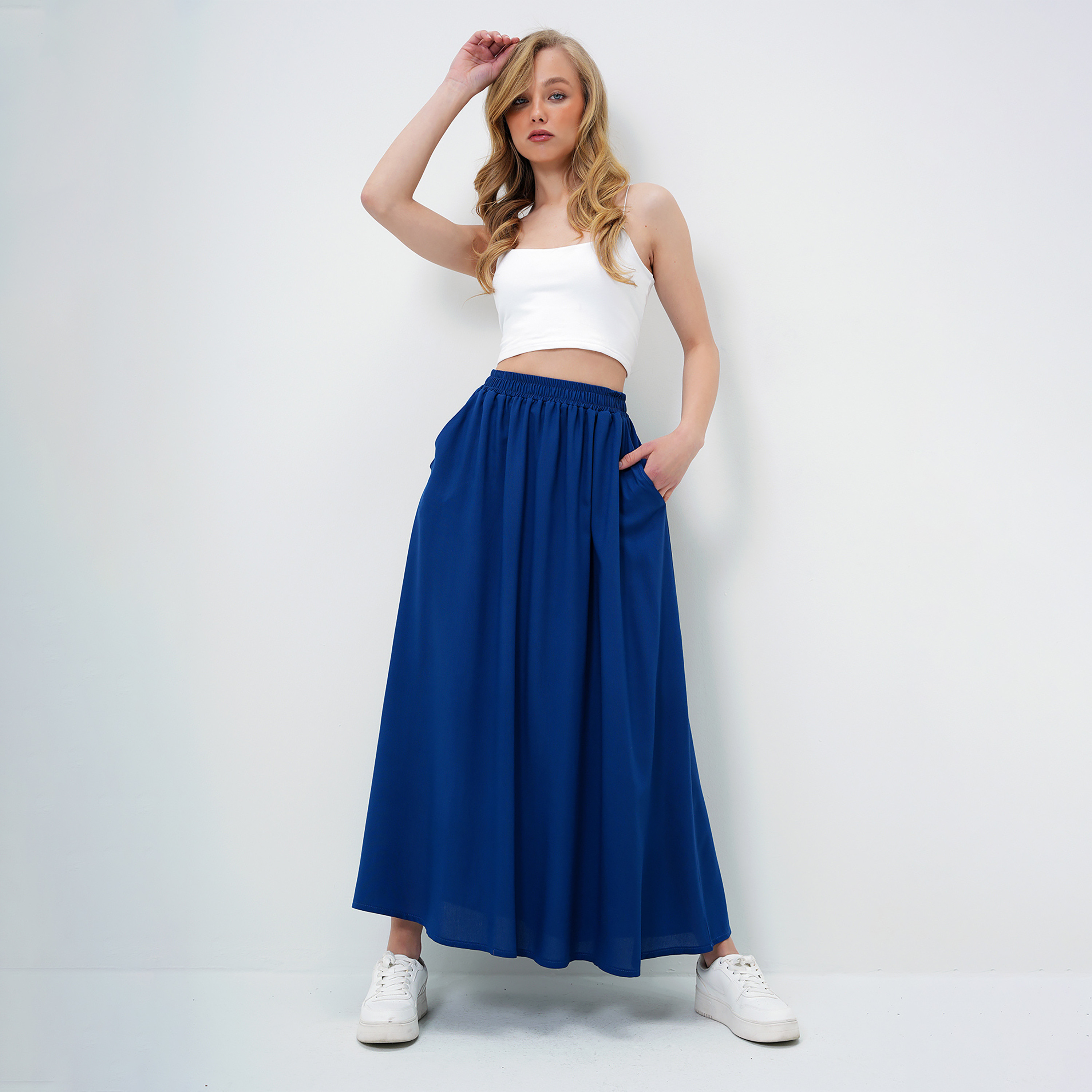 Trend Alacati Stili Flared Women's Maxi Skirt-women-clothing-bottoms-skirts-image-2