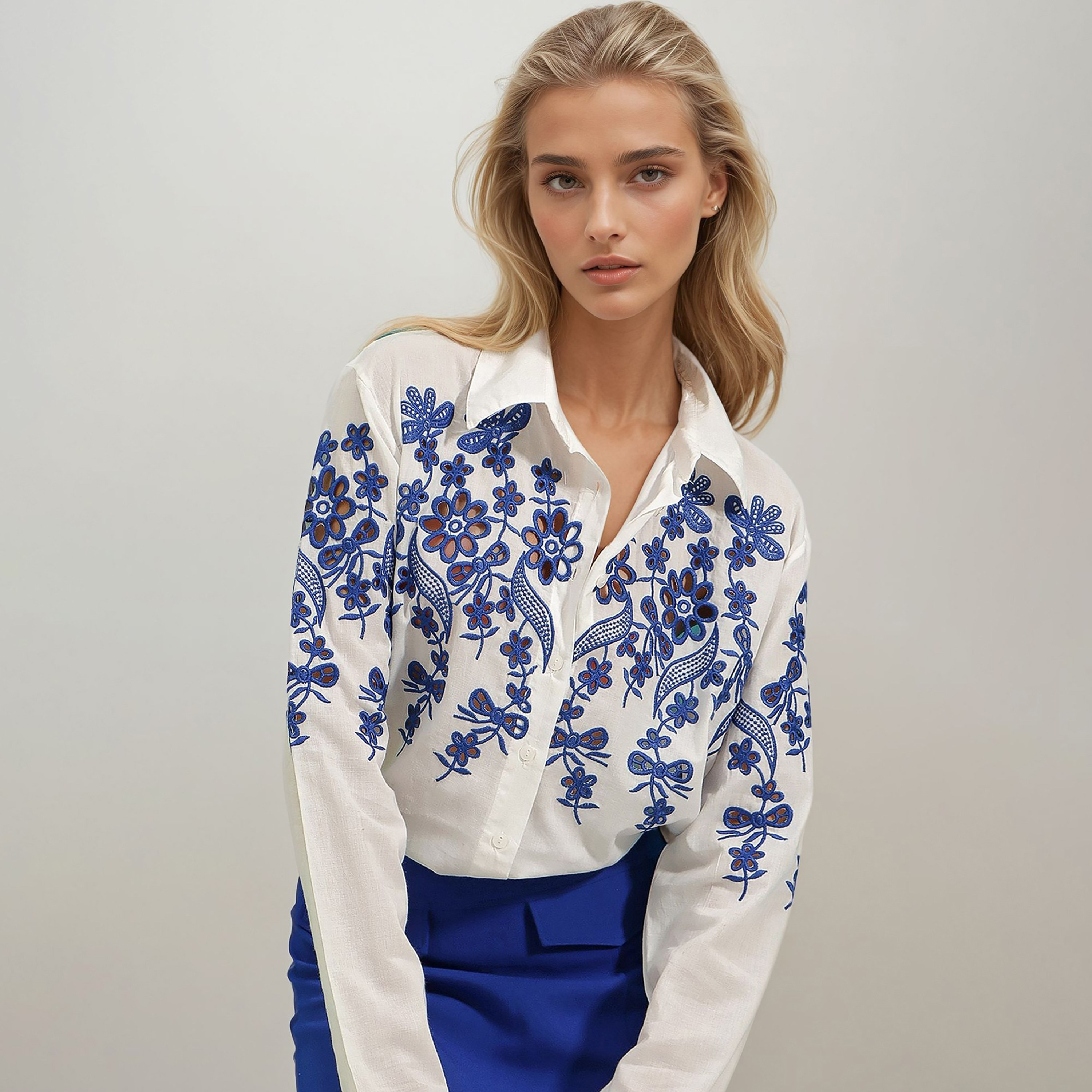 تريند ألاجاتي ستايل قميص نسائي أبيض بياقة وتطريز مفرّغ-women-clothing-shirtsandblouses-shirts-image-1