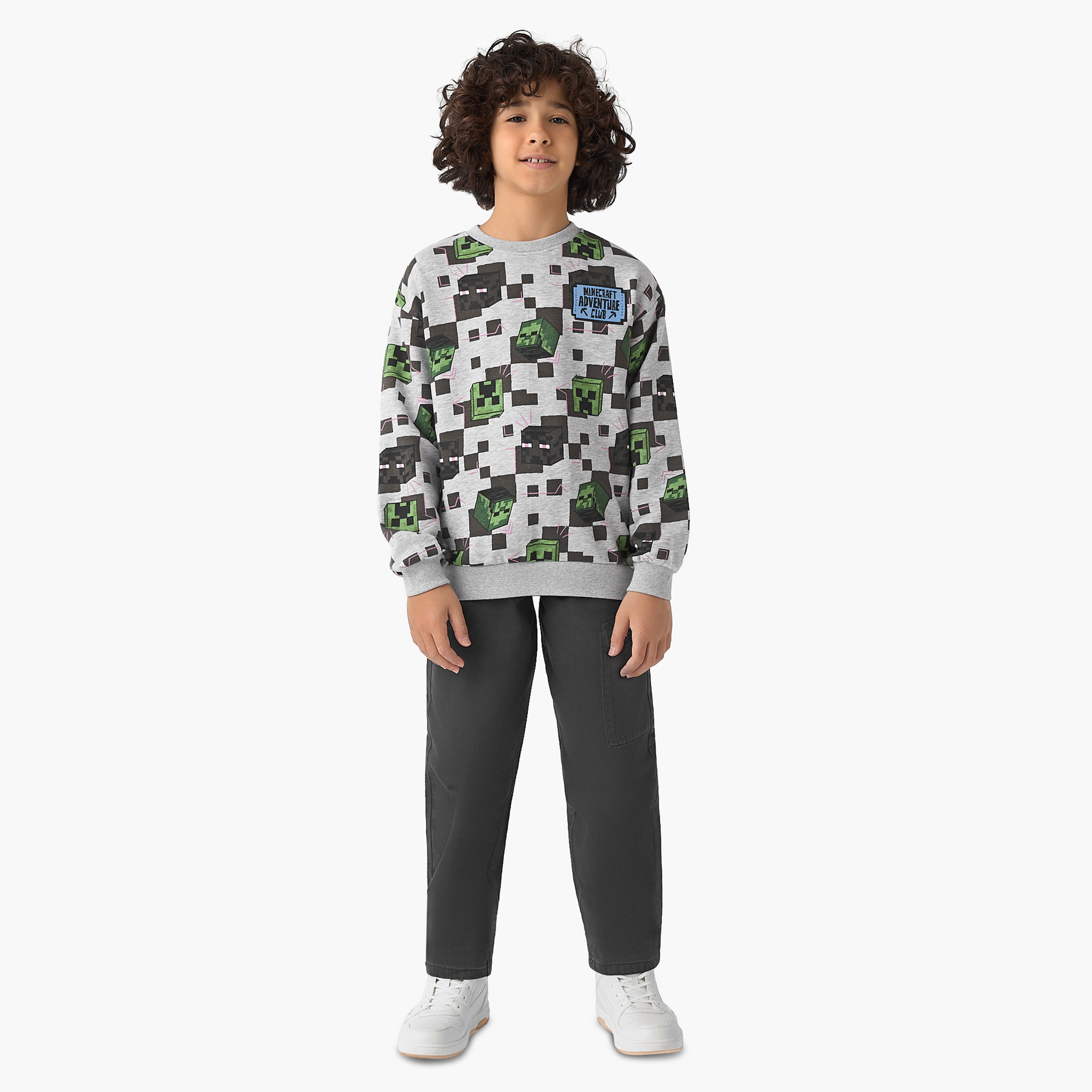 Minecraft Printed Sweatshirt-boys-clothing-sweatshirts-image-2