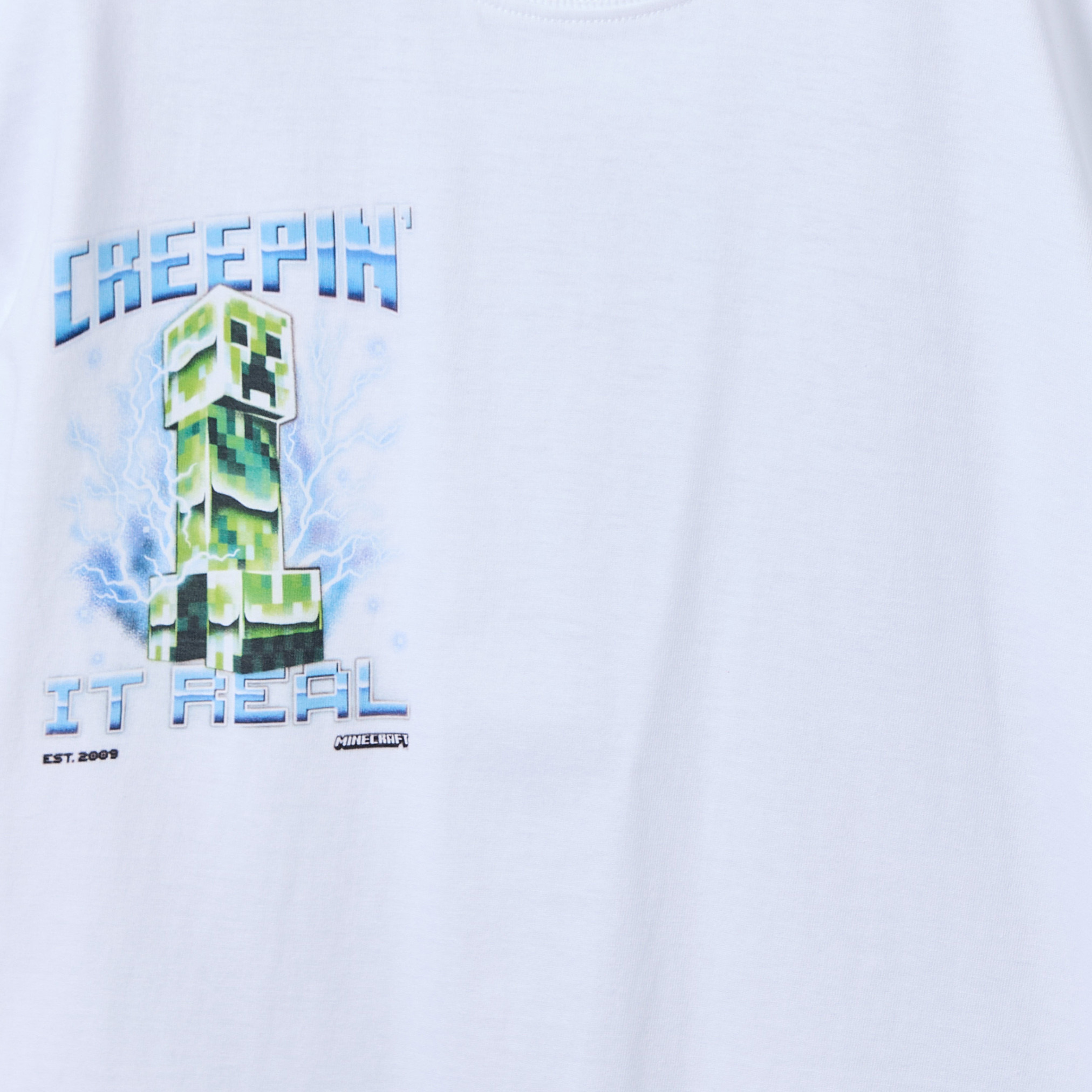 تيشيرت بياقة ضيقة وأكمام قصيرة وطبعات جرافيك من ماينكرافت-boys-clothing-tshirtsandpolos-image-4