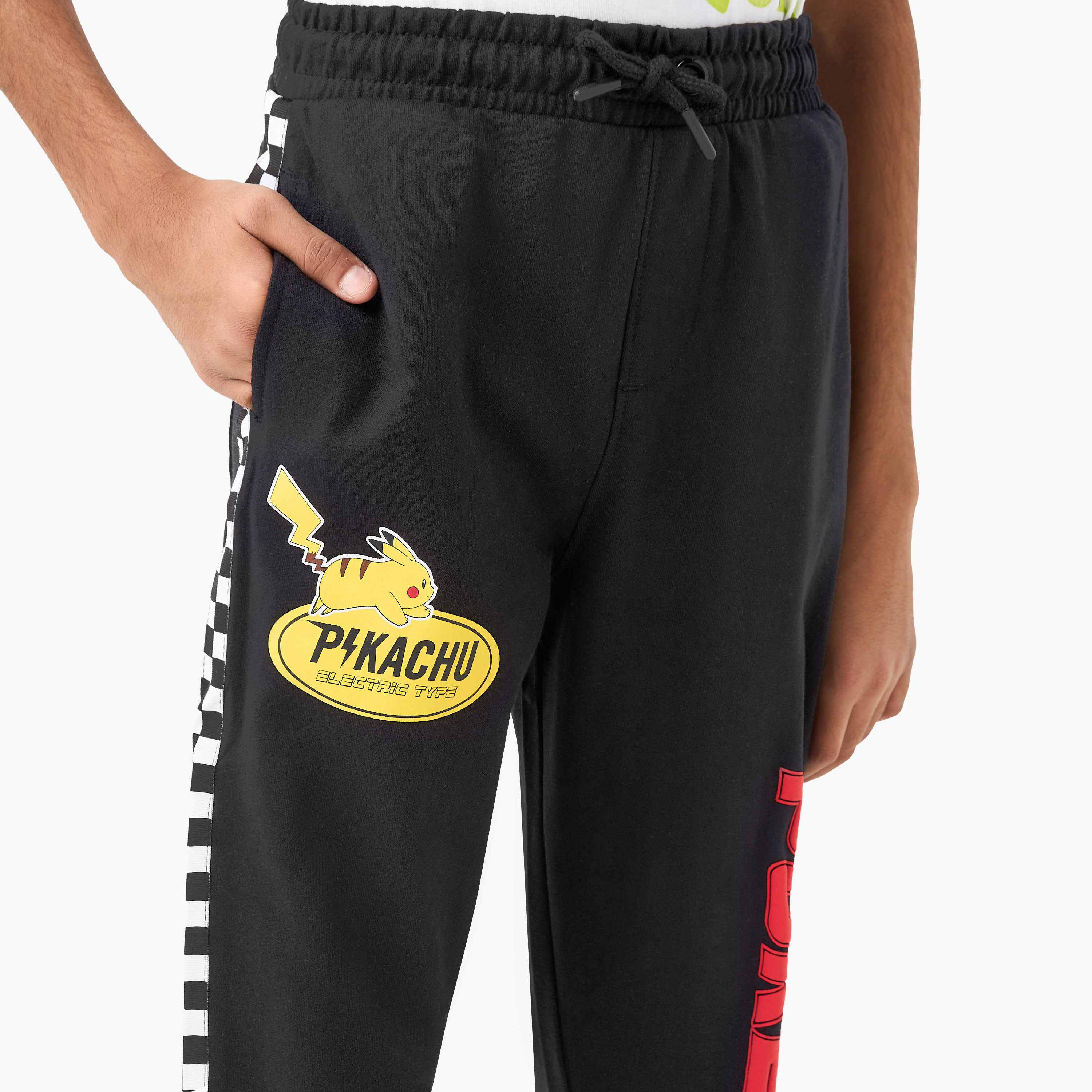بنطلون رياضي برباط إغلاق وطبعات بوكيمون جرافيكية-cpkids-clothing-boys-bottoms-pants-image-4