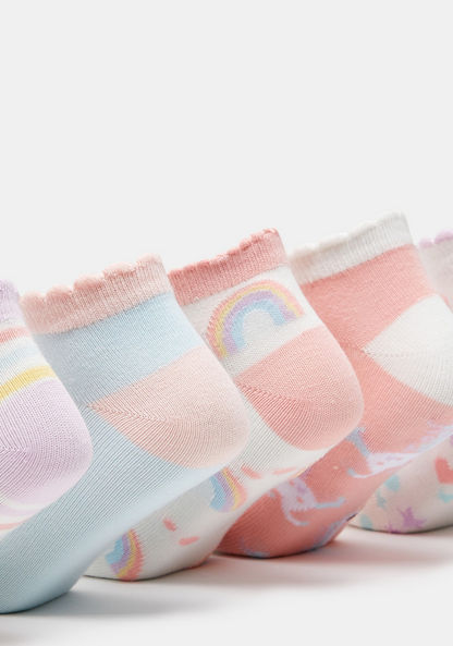 Assorted Ankle Length Socks - Set of 5-Girl%27s Socks & Tights-image-1