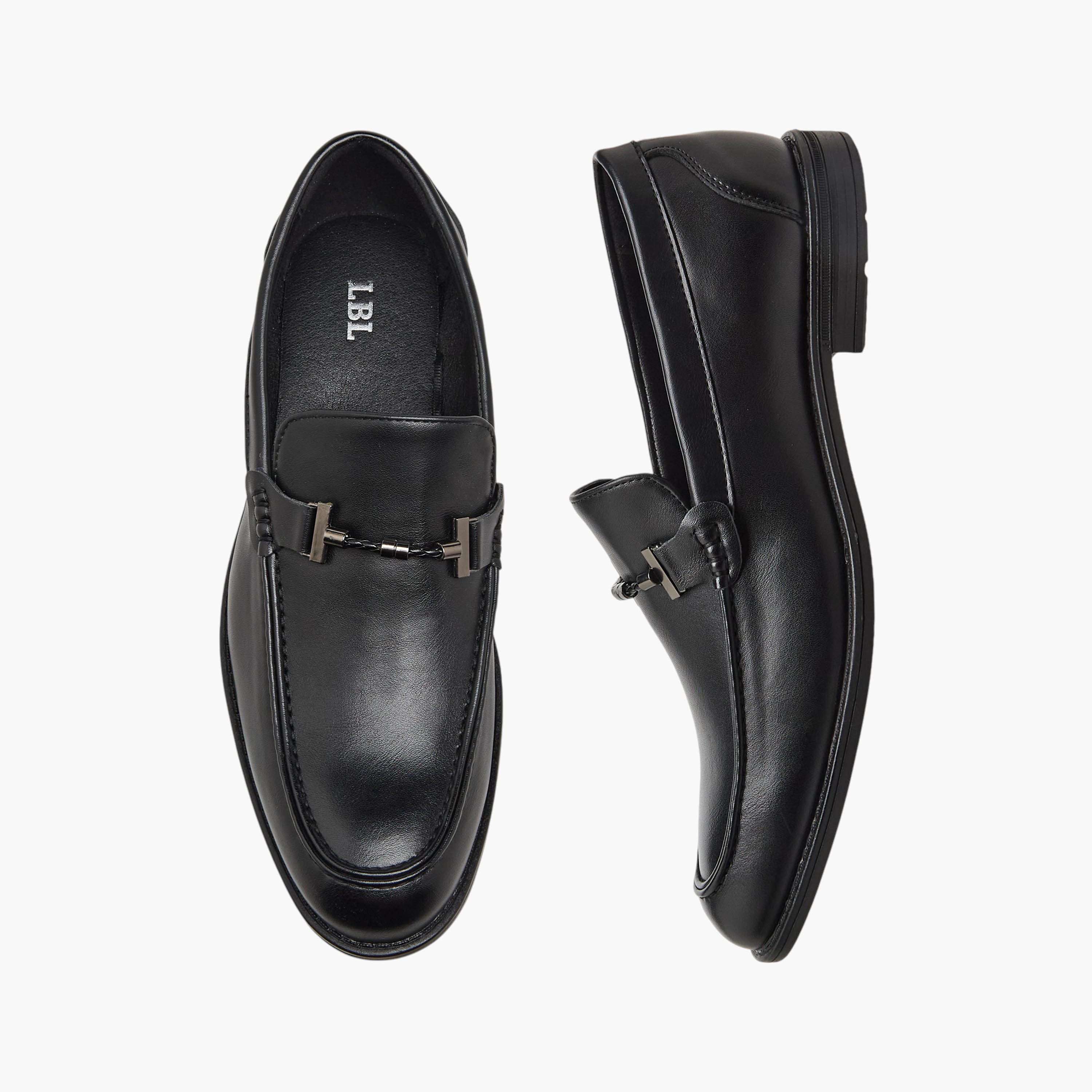 LBL by Shoexpress Men Braided Accent Slip-On Loafers-men-shoes-formalshoes-image-1