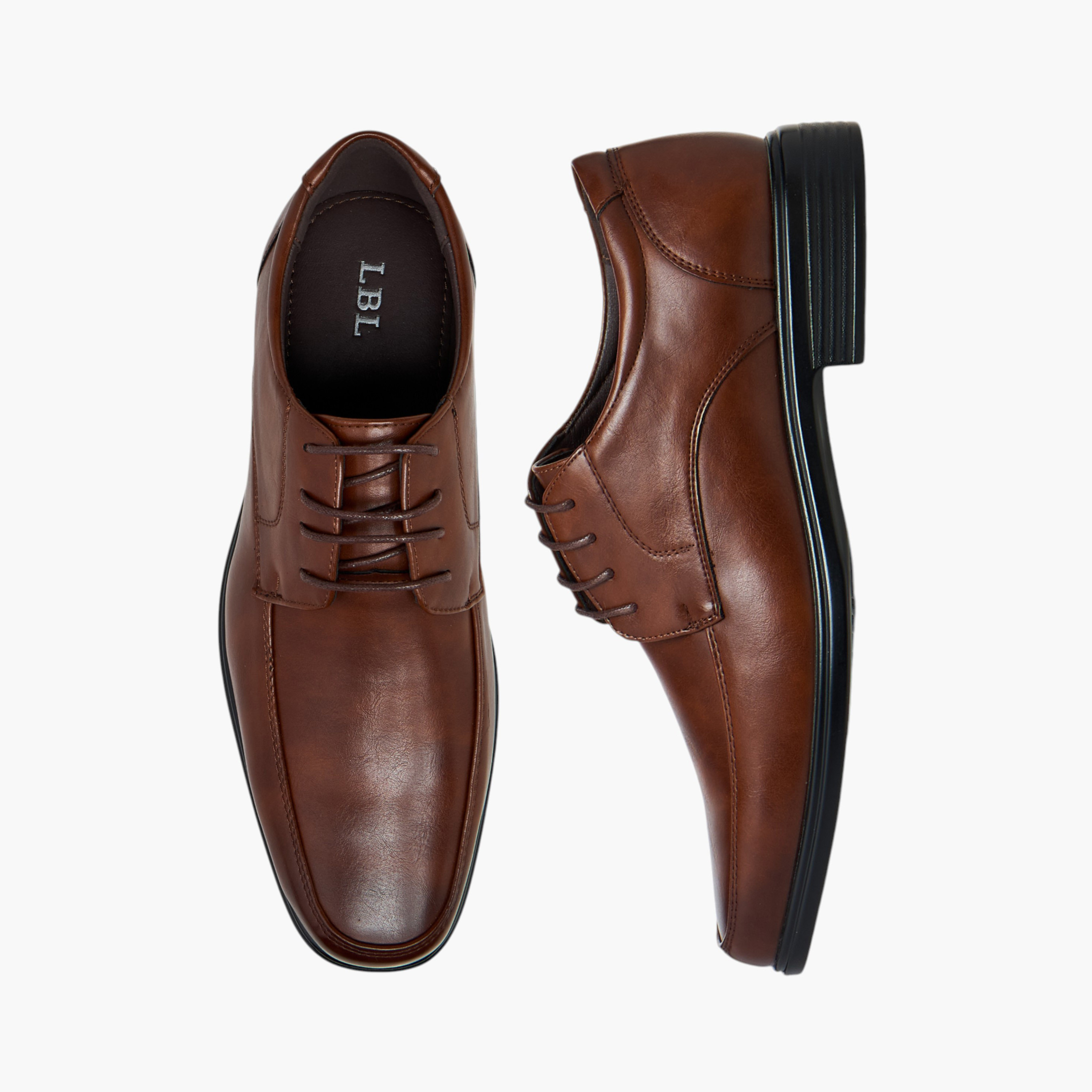 LBL by Shoexpress Solid Lace-Up Derby Shoes-men-shoes-formalshoes-image-1