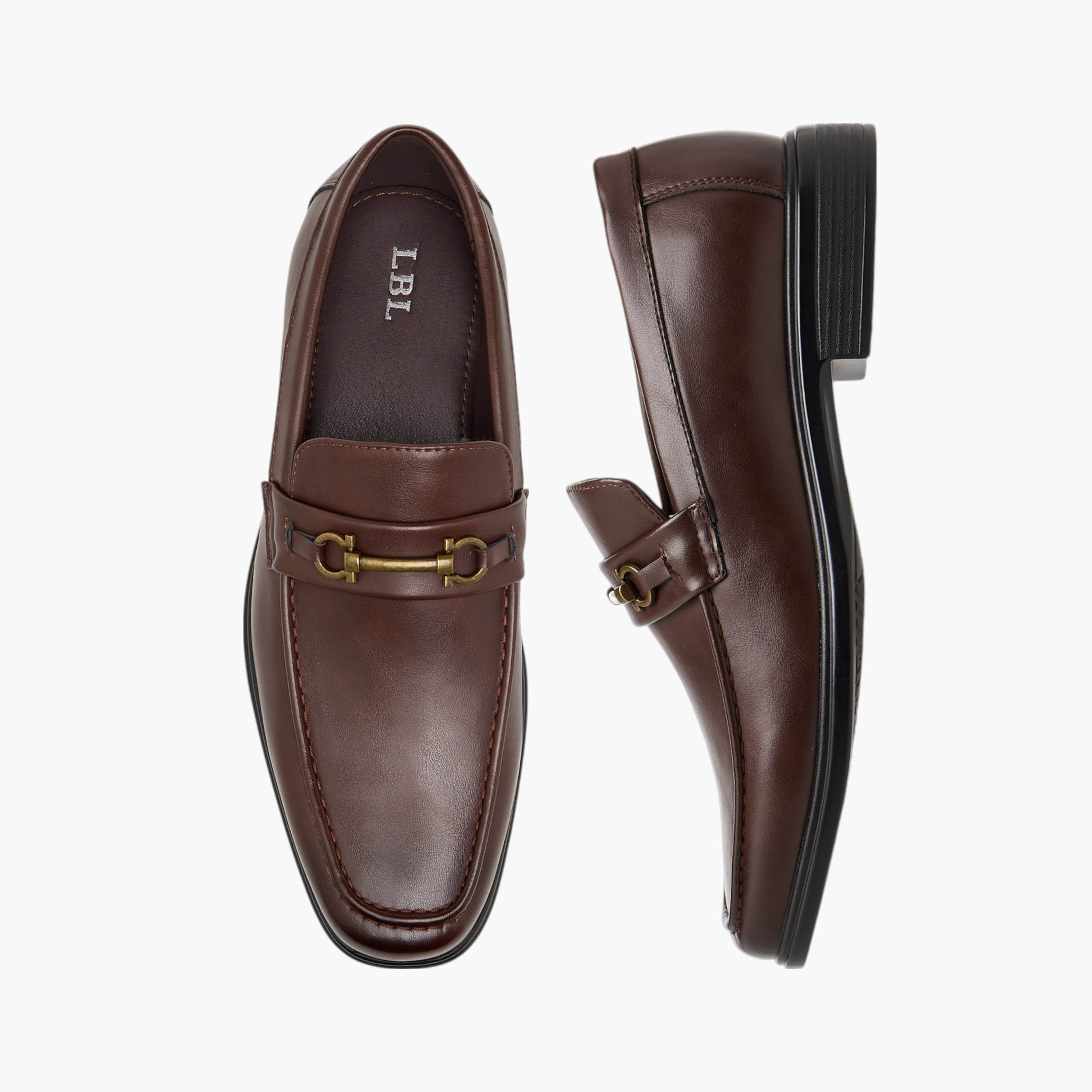 LBL by Shoexpress Metal Accent Slip-On Loafers-men-shoes-formalshoes-image-1