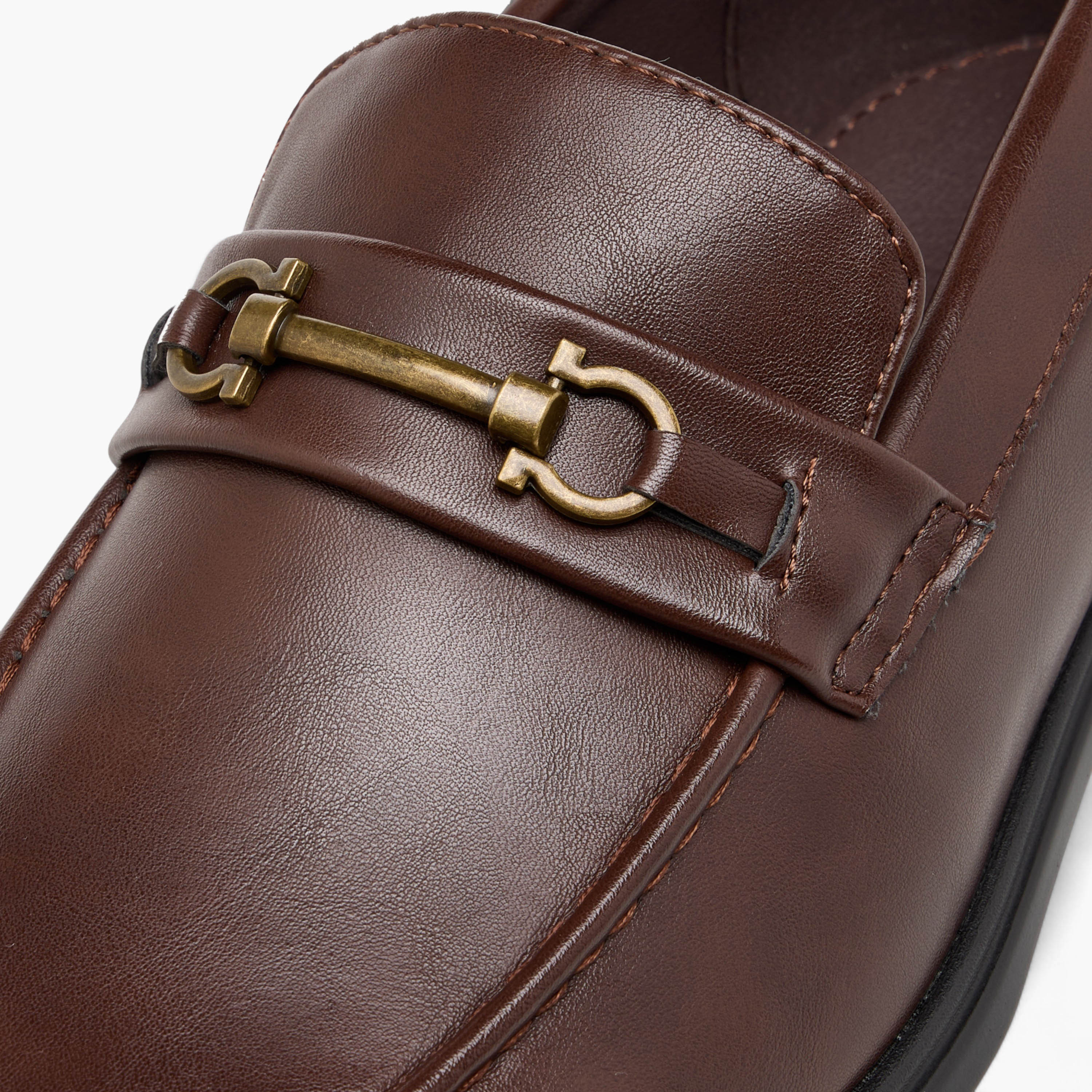 LBL by Shoexpress Metal Accent Slip-On Loafers-men-shoes-formalshoes-image-4