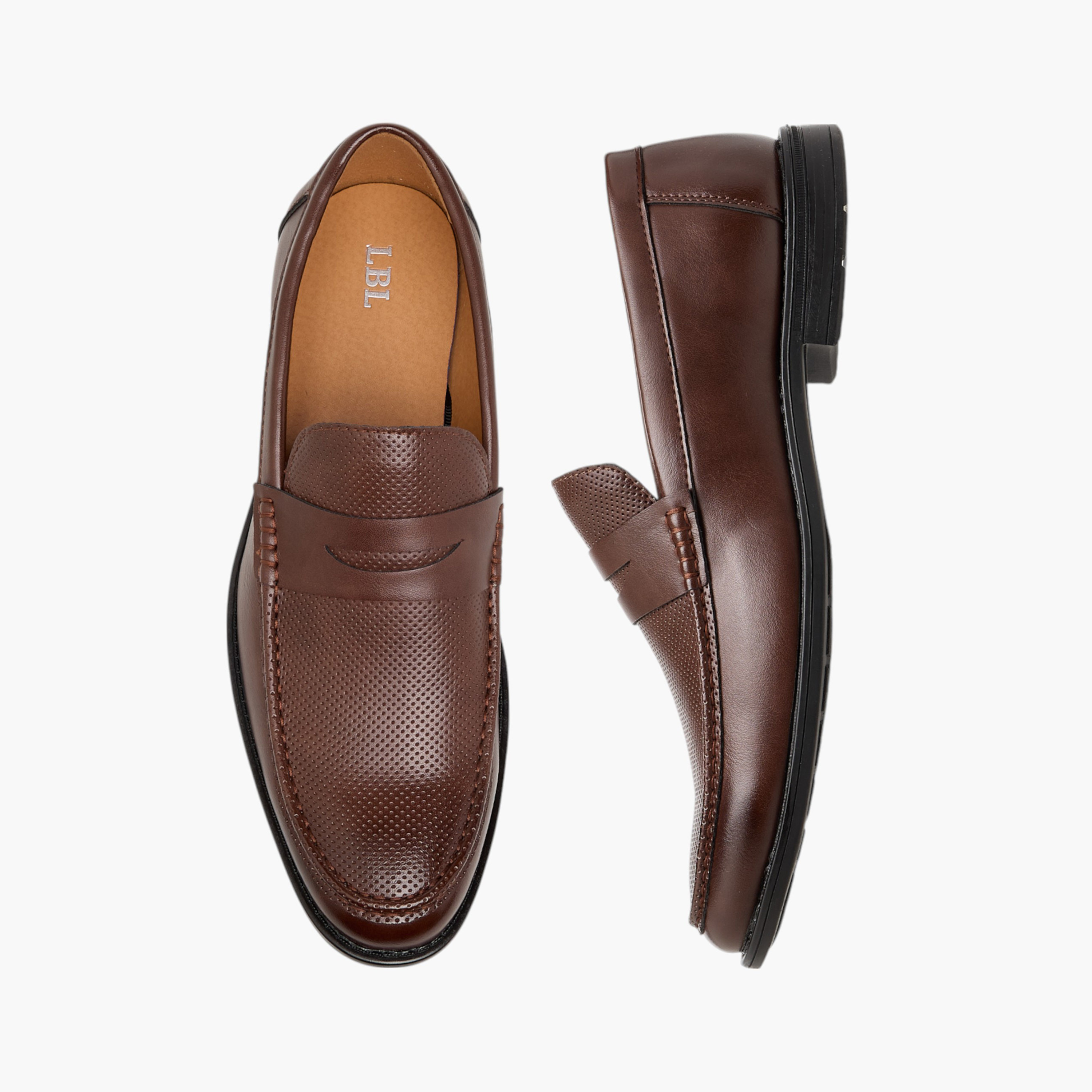 LBL by Shoexpress Textured Slip-On Loafers-men-shoes-loafersandmoccasins-image-1
