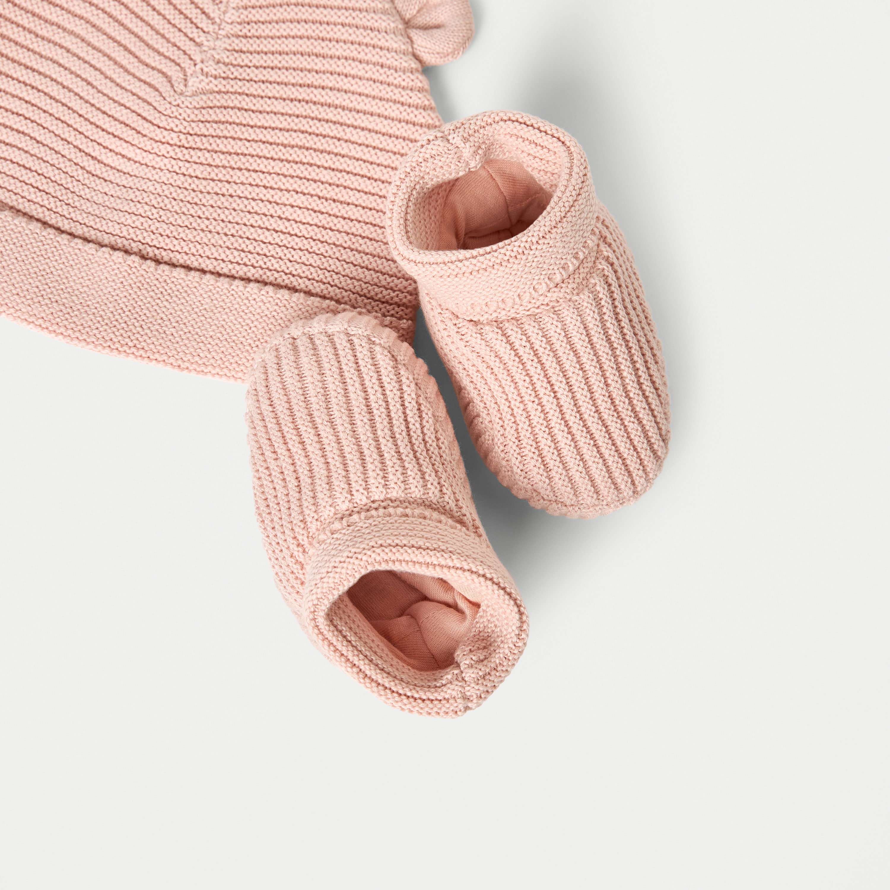 Juniors Ribbed Beanie Cap and Booties Set-baby-girls-accessories-caps-image-4