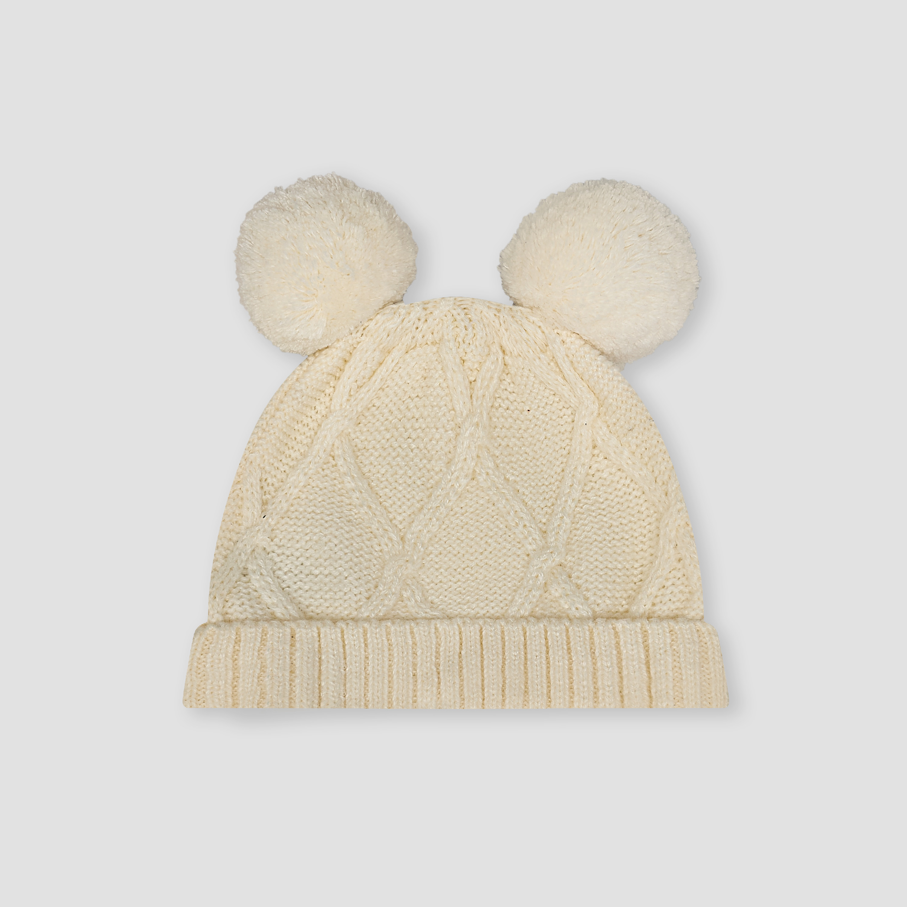 Juniors Fur Ball Detail Cap with Booties-baby-girls-accessories-caps-image-2