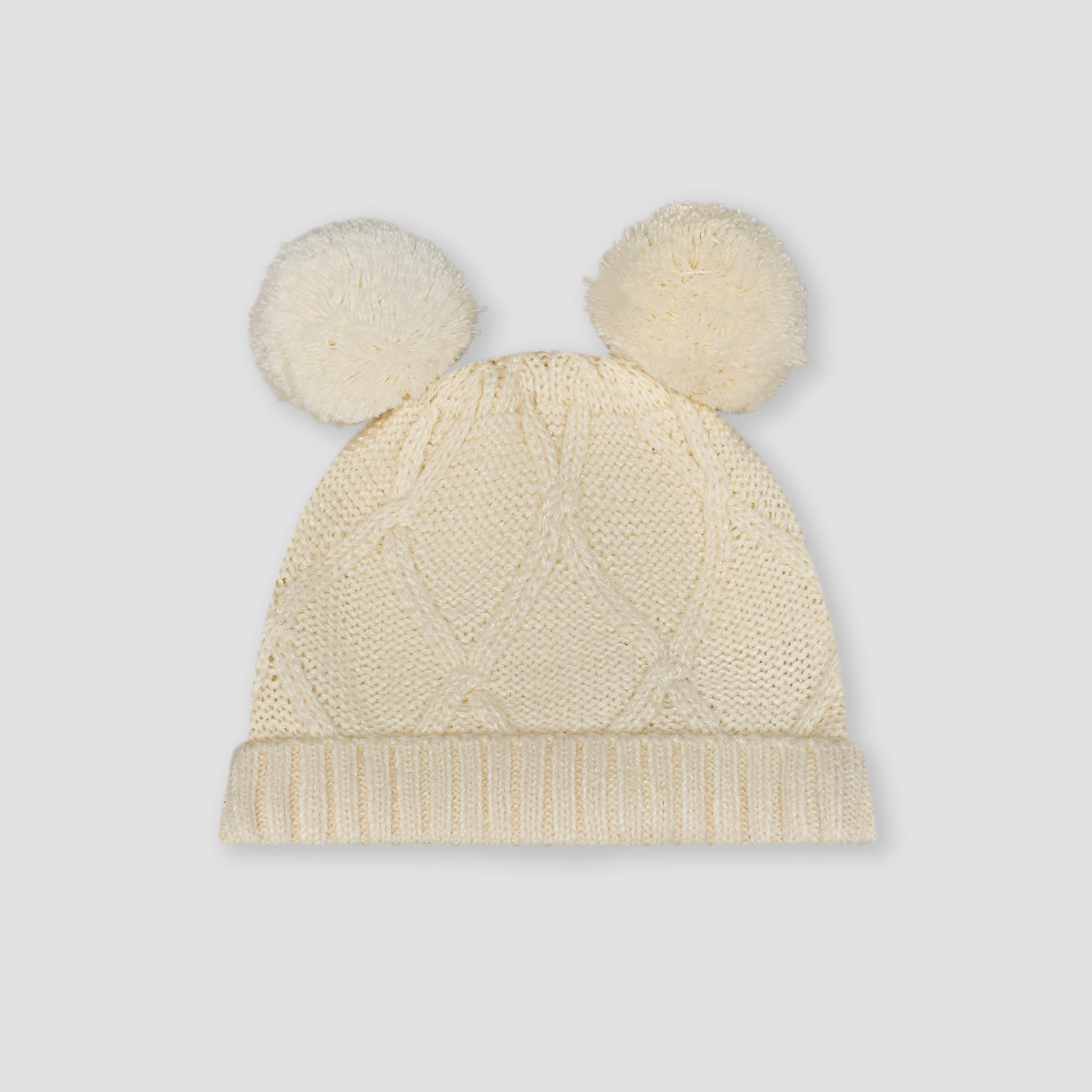 Juniors Fur Ball Detail Cap with Booties-baby-girls-accessories-caps-image-3