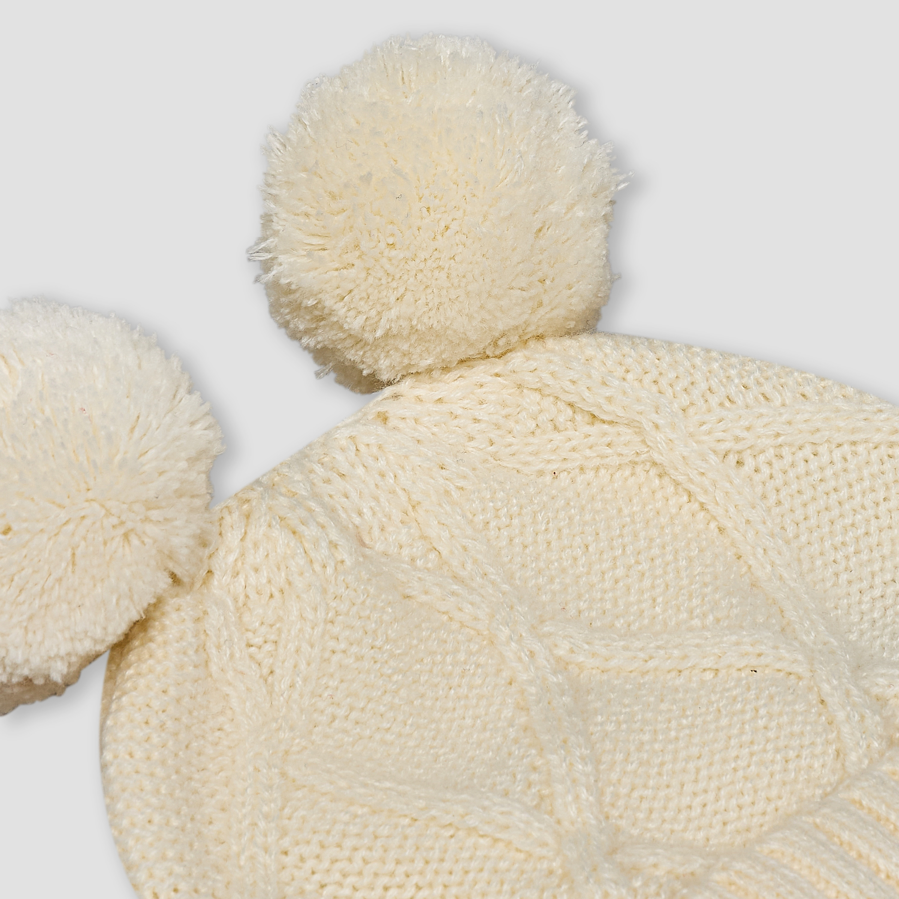 Juniors Fur Ball Detail Cap with Booties-baby-girls-accessories-caps-image-5
