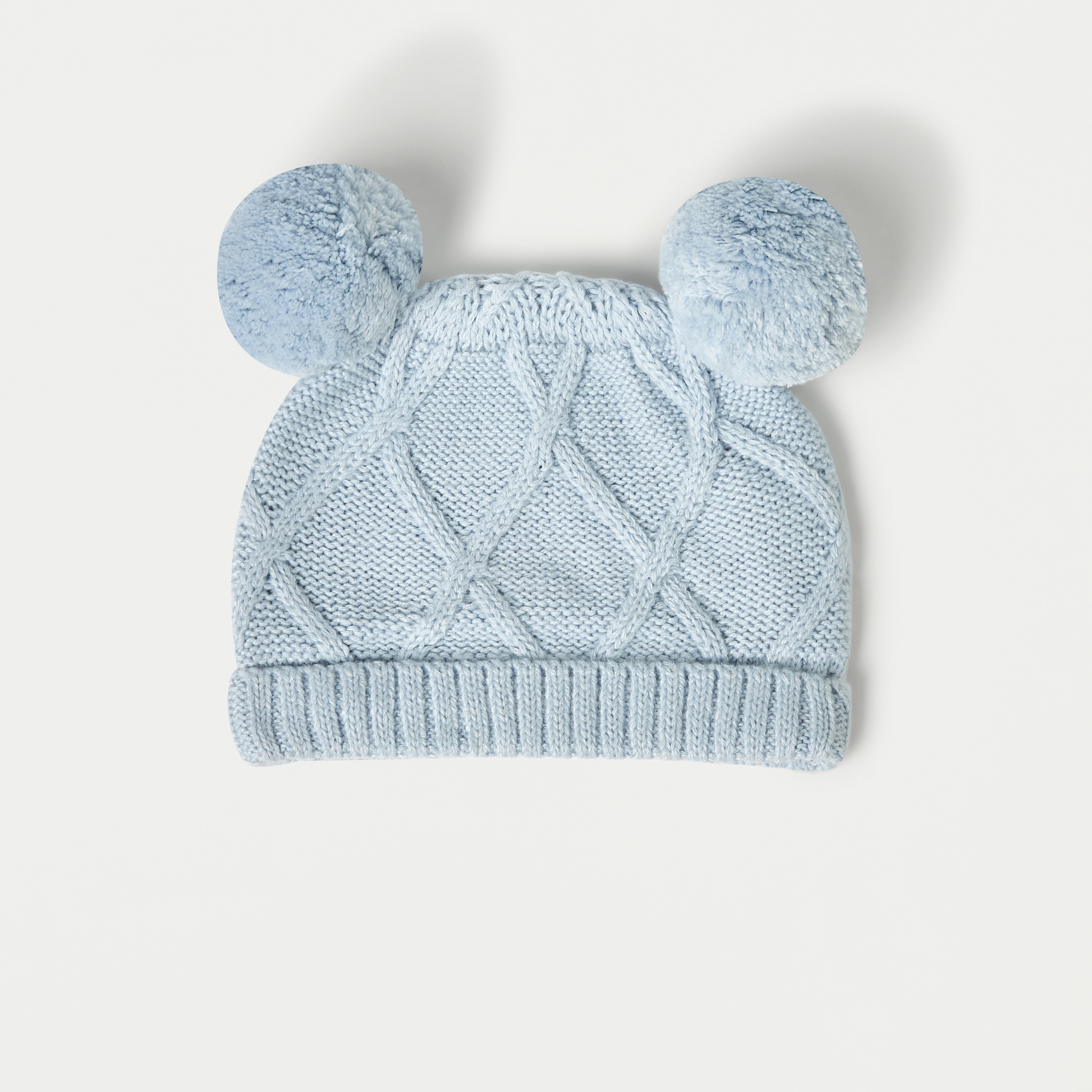 Juniors Fur Ball Detail Cap with Booties-baby-boys-accessories-caps-image-2