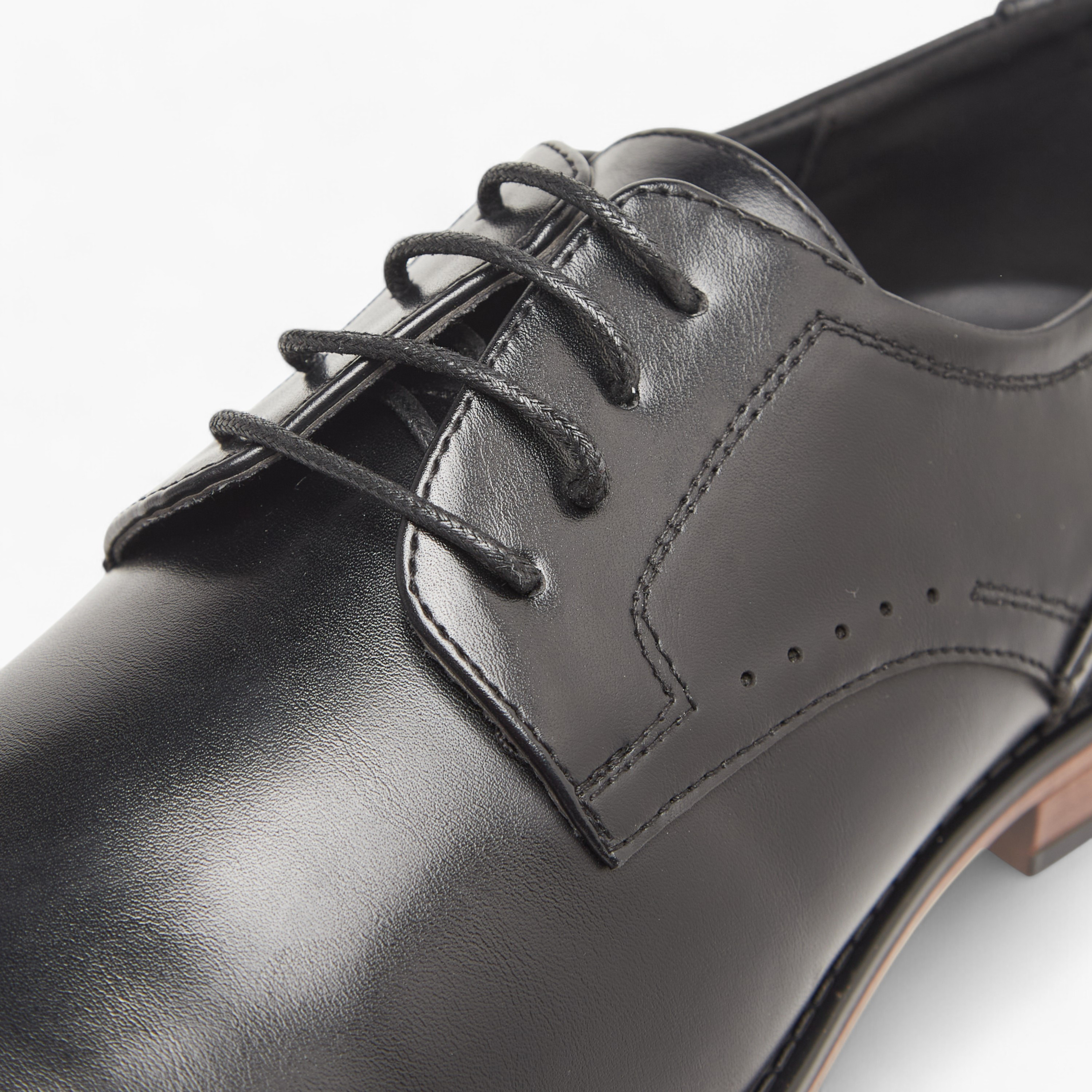 LBL by Shoexpress Solid Derby Shoes with Lace-Up Closure-men-shoes-formalshoes-image-4