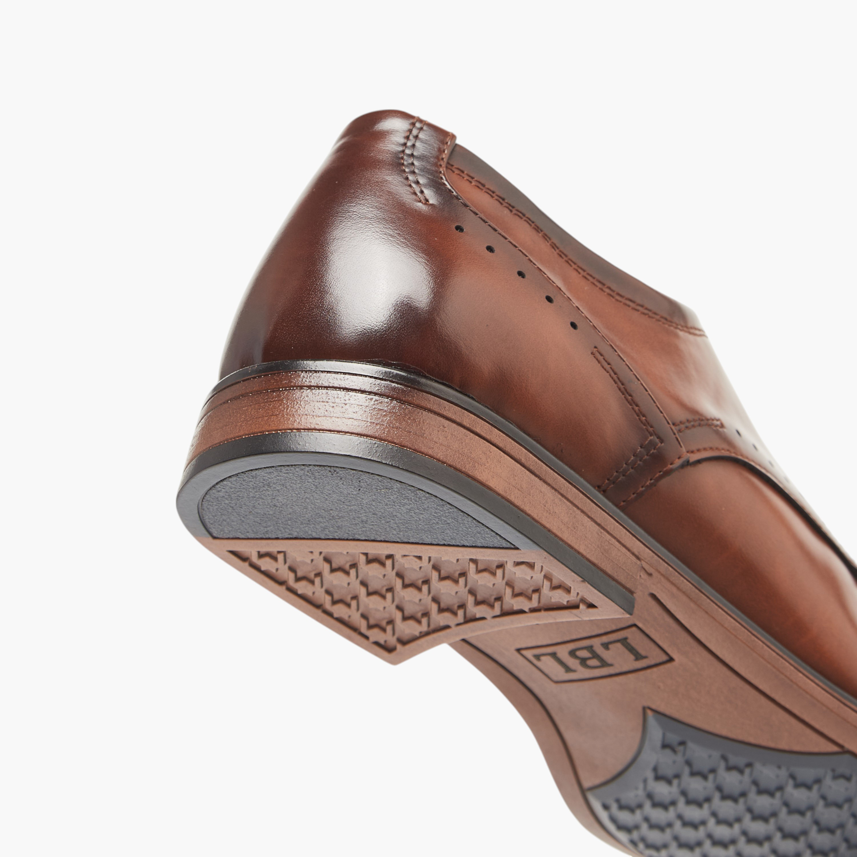 LBL by Shoexpress Solid Derby Shoes with Lace-Up Closure-men-shoes-formalshoes-image-5