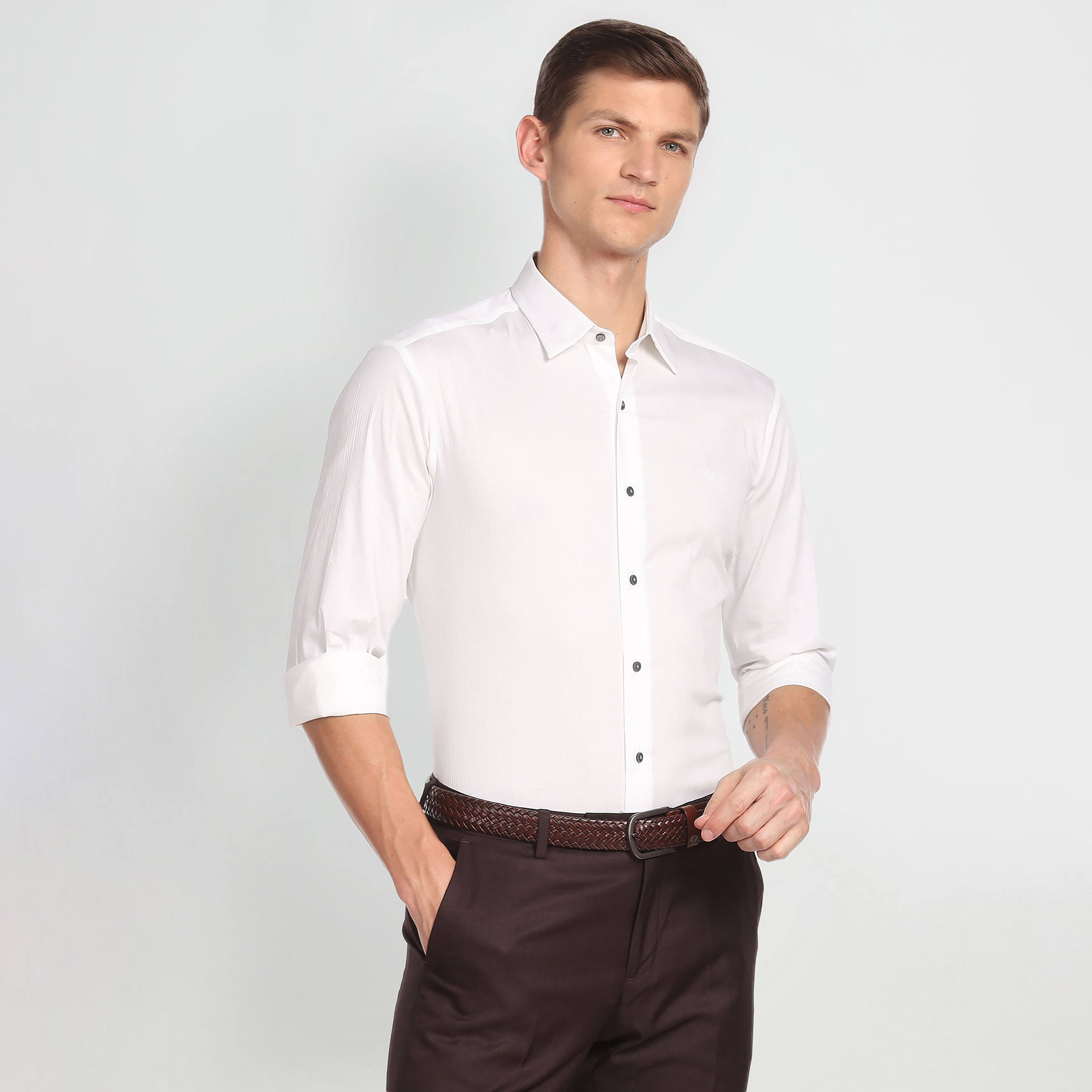 Yellow slim best sale fit dress shirt