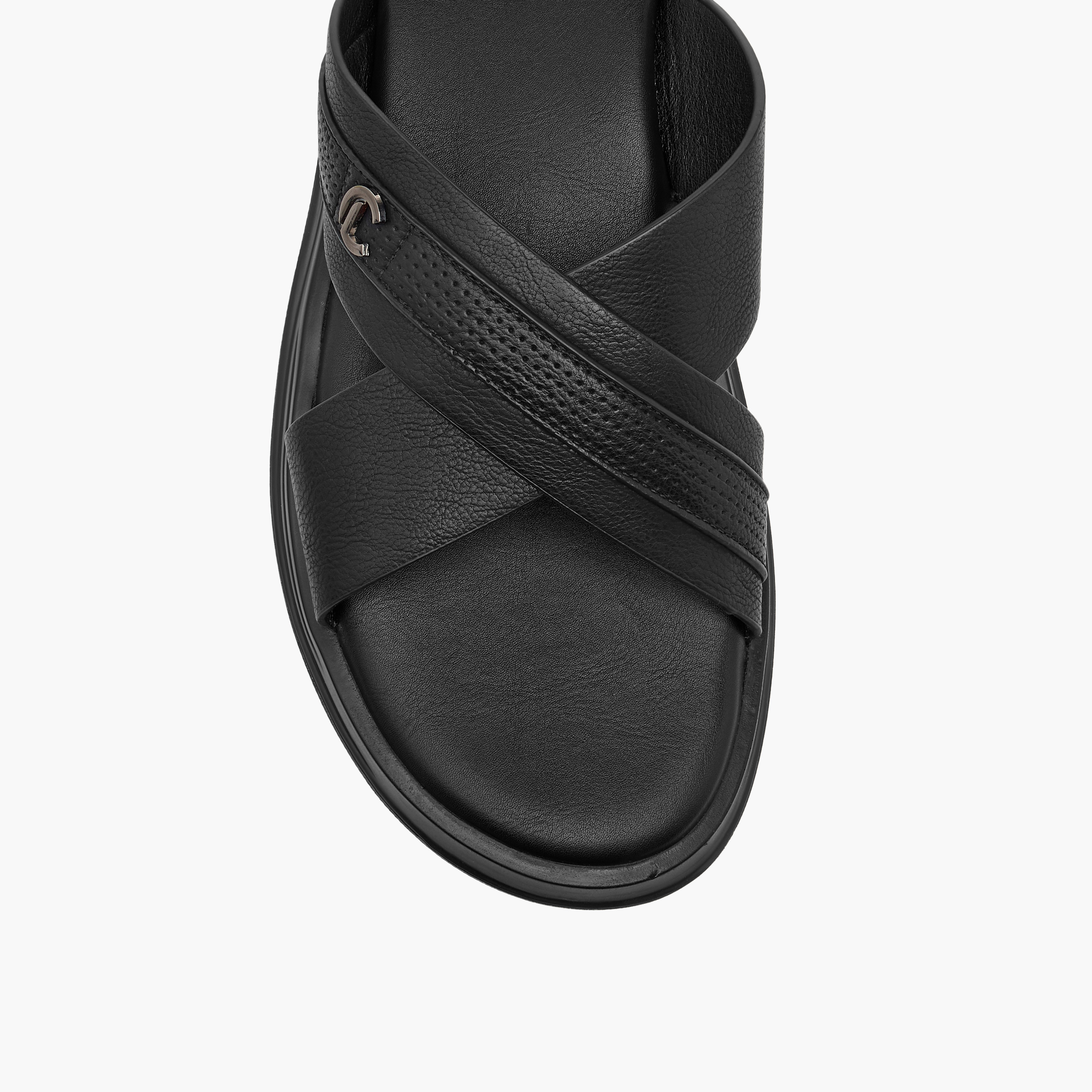 صندل مريح بارز الملمس سهل الارتداء بحزام متقاطع من لو كونفورت-men-shoes-sandals-image-3