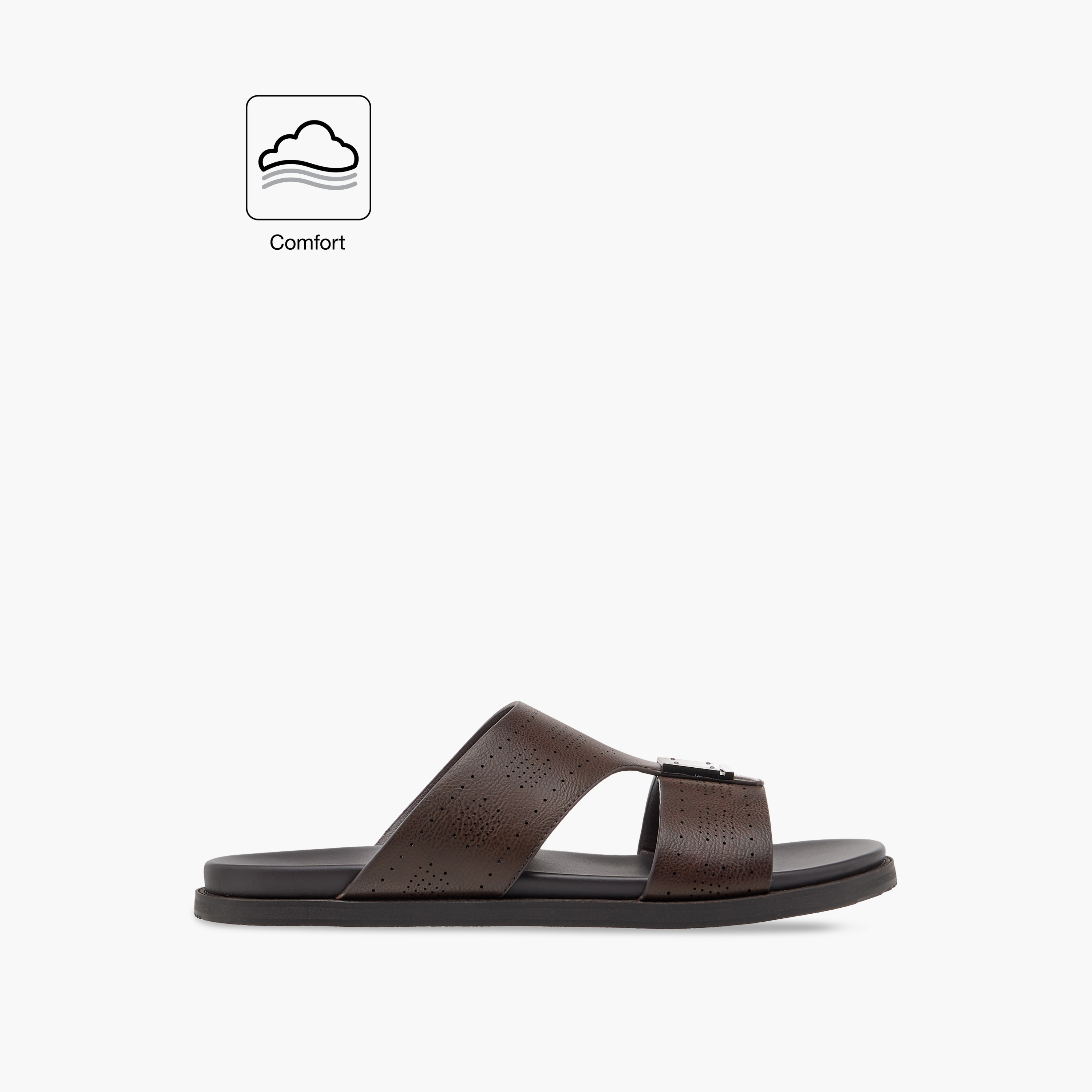 صندل عربي مريح سهل الارتداء بزينة الشعار من لو كونفورت-men-shoes-sandals-image-2
