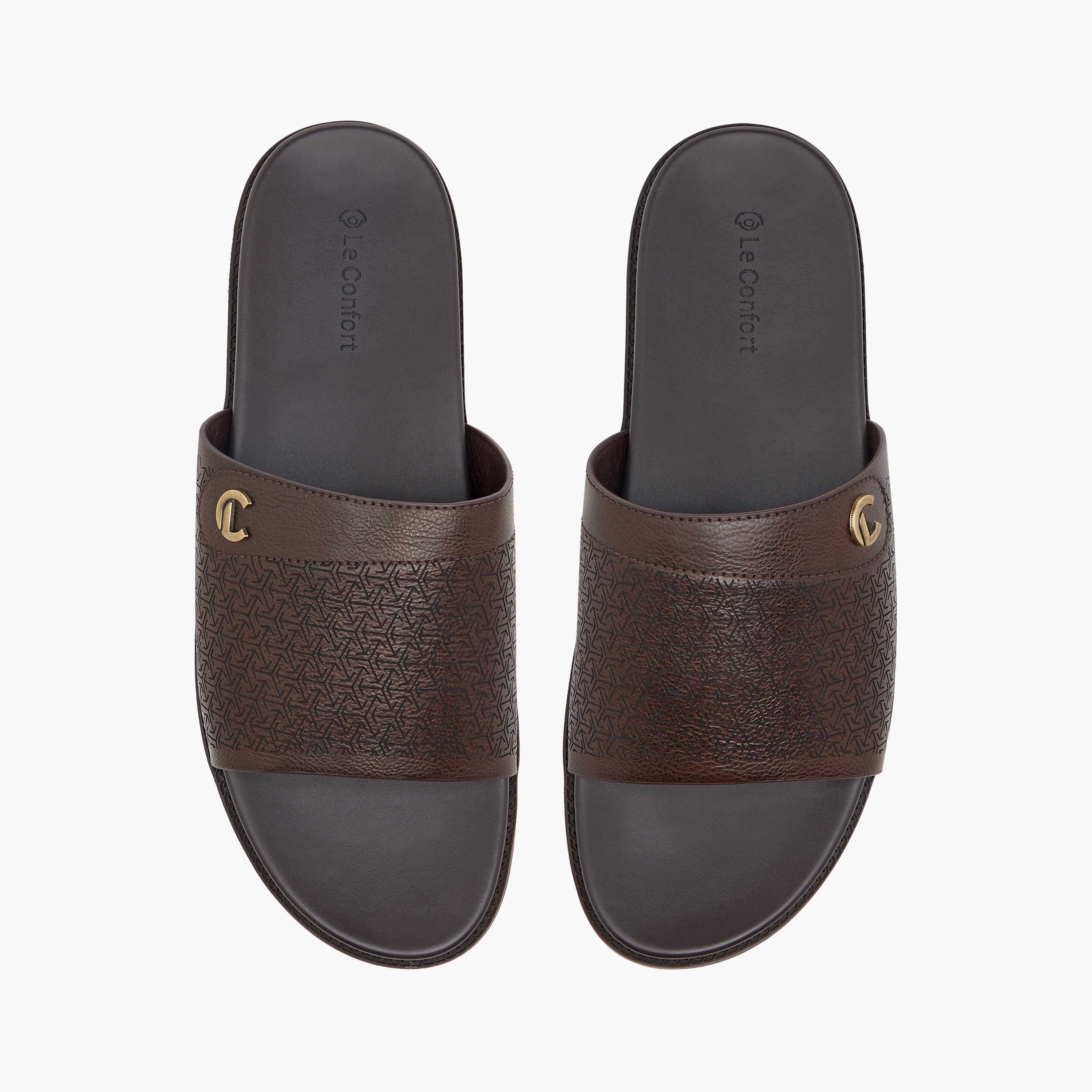 Le Confort Textured Slip-On Arabic Comfort Sandals-men-shoes-sandals-image-1