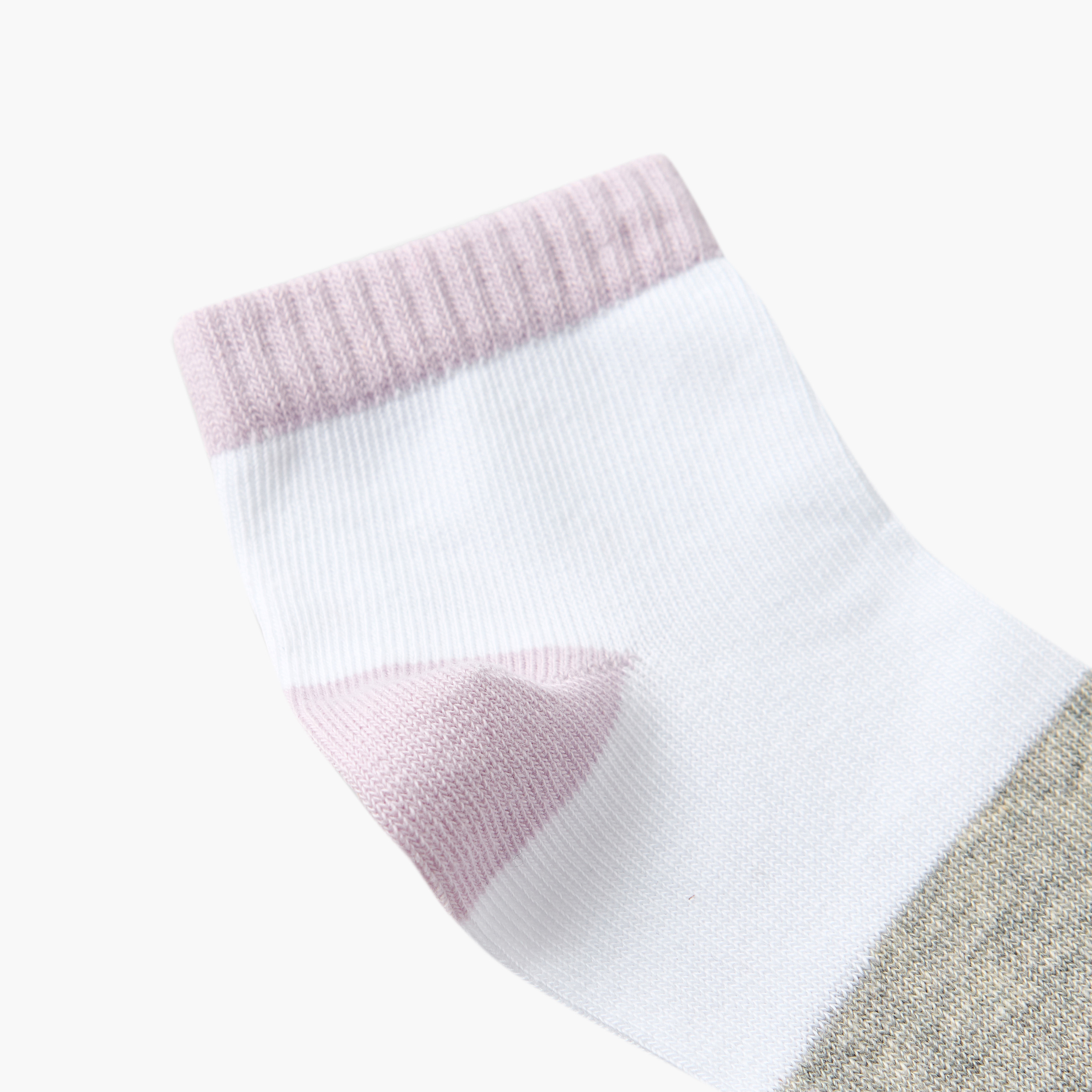 طقم جوارب مقلمة للفتيات بطول الكاحل من لي كوبر 5 أزواج-girls-accessories-socks-image-7