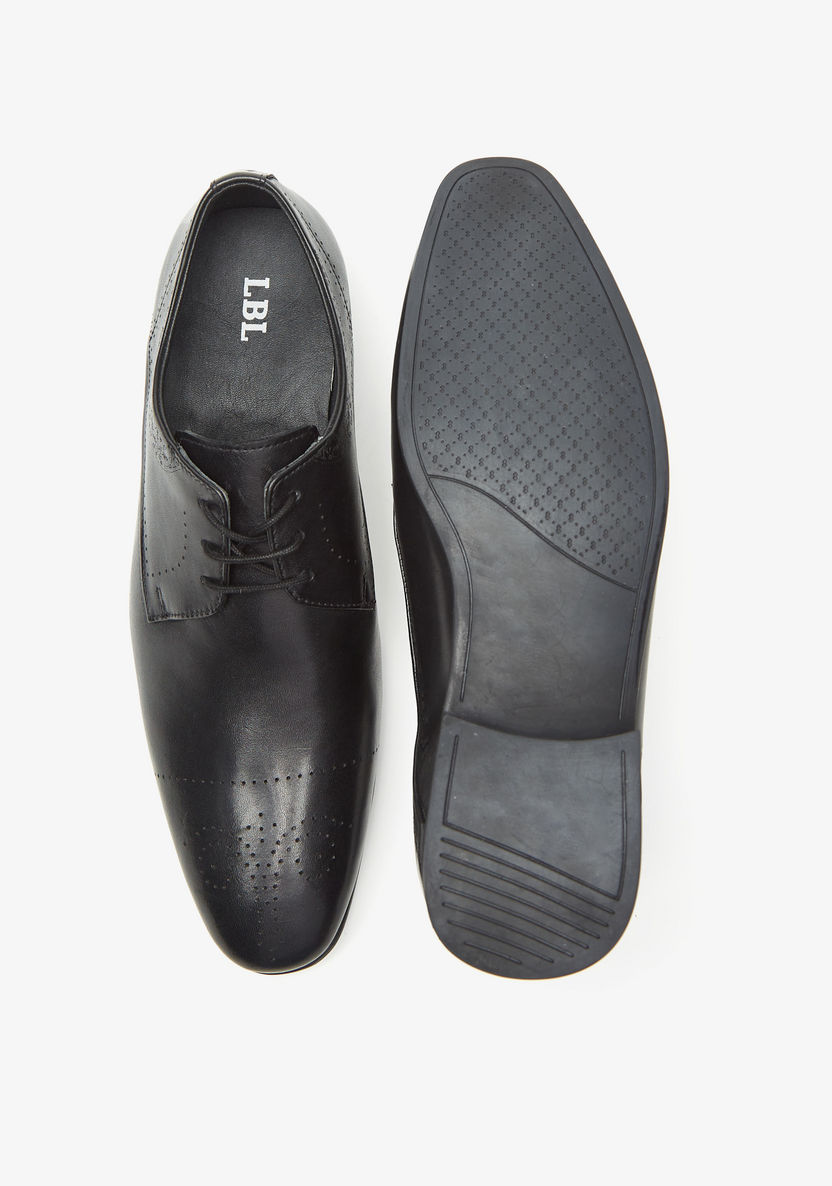 Buy Men's Perforated Derby Shoes with Lace-Up Closure Online ...