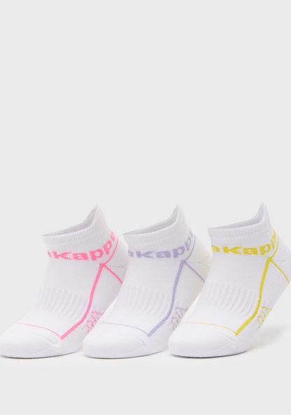 Kappa Printed Ankle Length Half Terry Socks - Set of 3