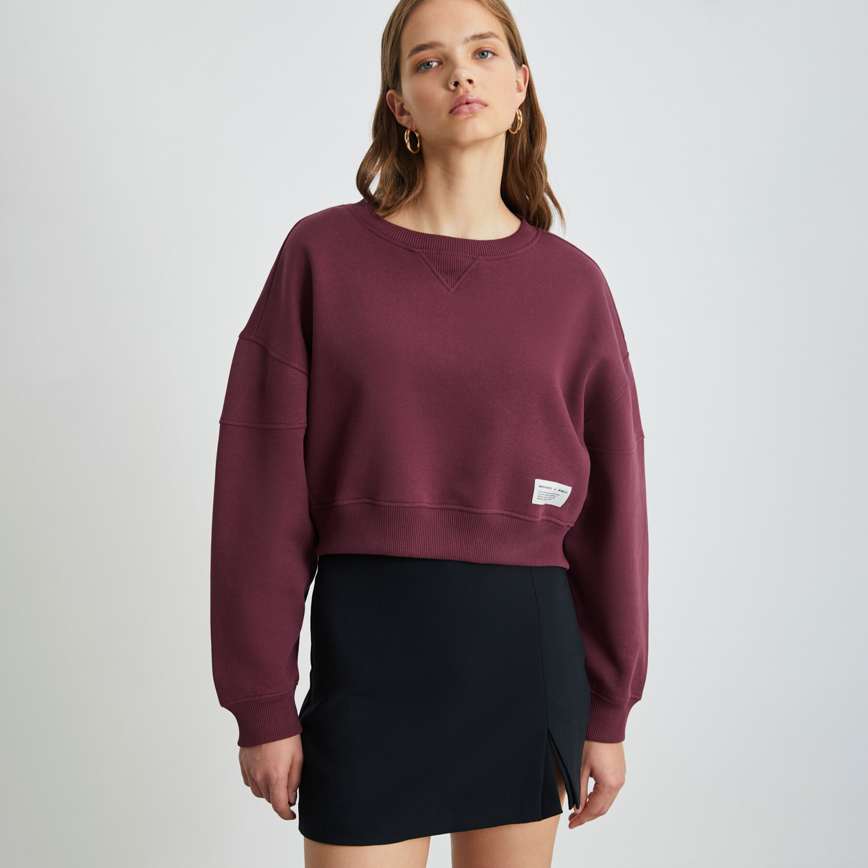 GRIMELANGE Burgundy Women's Sweatshirt-women-winterwear-hoodiesandsweatshirts-sweatshirts-image-4