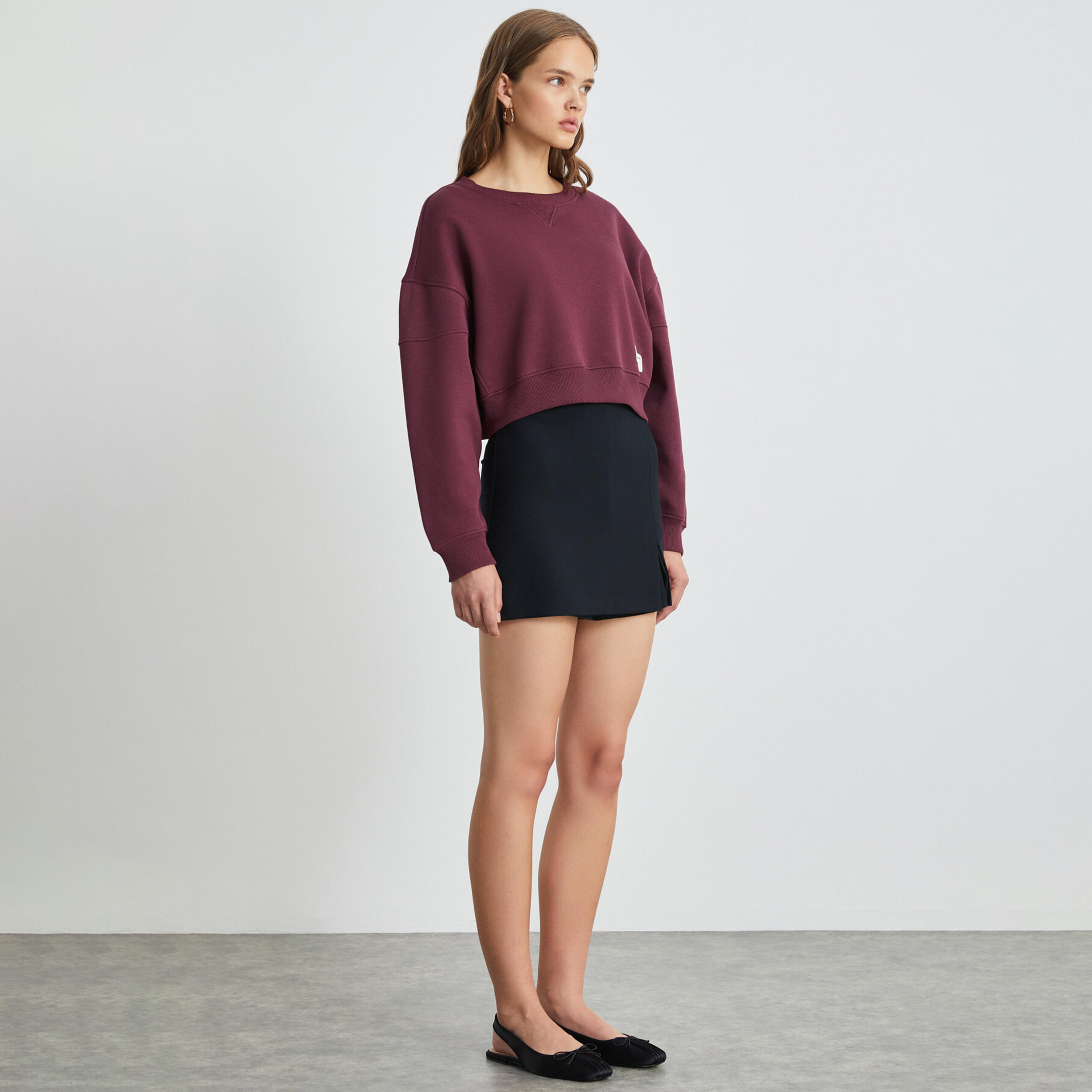 GRIMELANGE Burgundy Women's Sweatshirt-women-winterwear-hoodiesandsweatshirts-sweatshirts-image-5