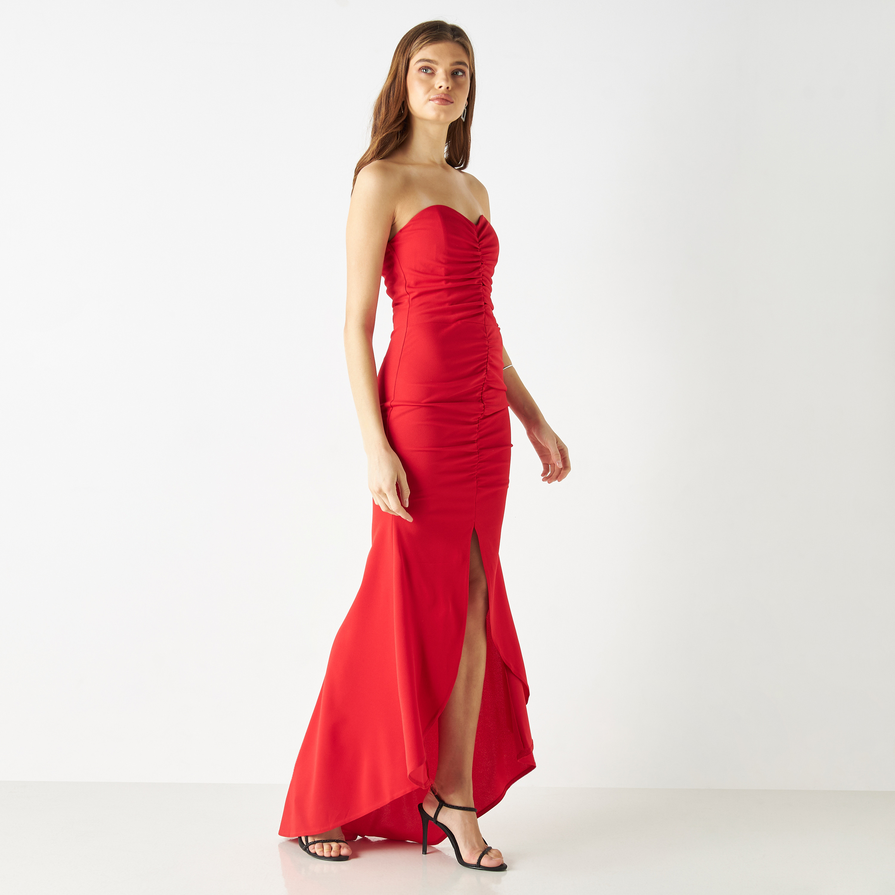  فستان ماكسي ذو سويت هارت باندو مع مكشكش من تي اف ان سي-women-clothing-dresses-image-1