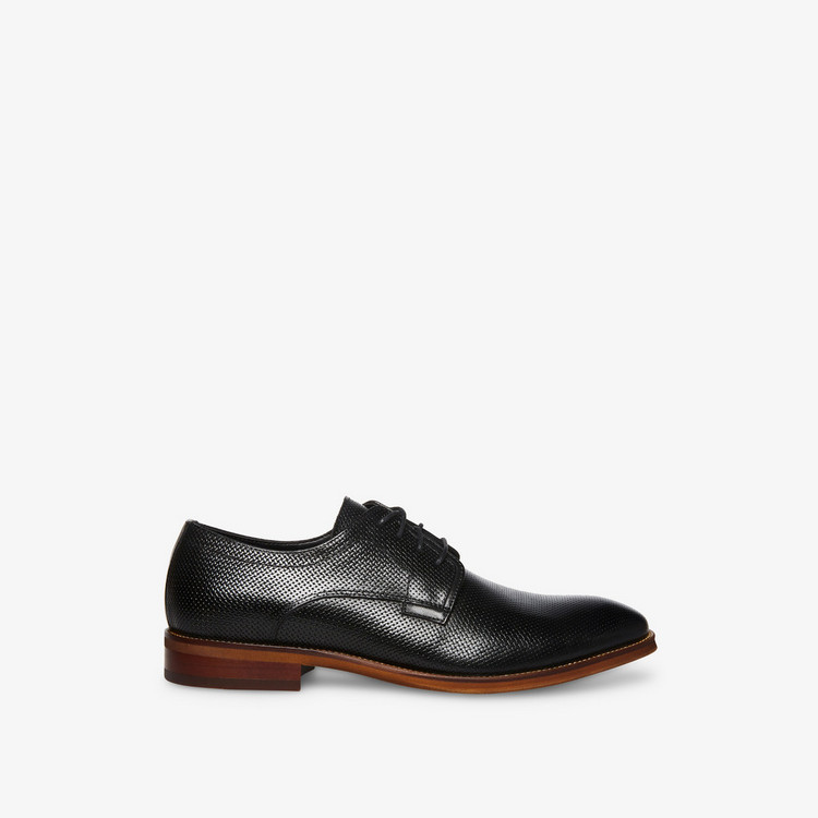 Steve Madden Men's Textured Derby Shoes with Lace-Up Closure