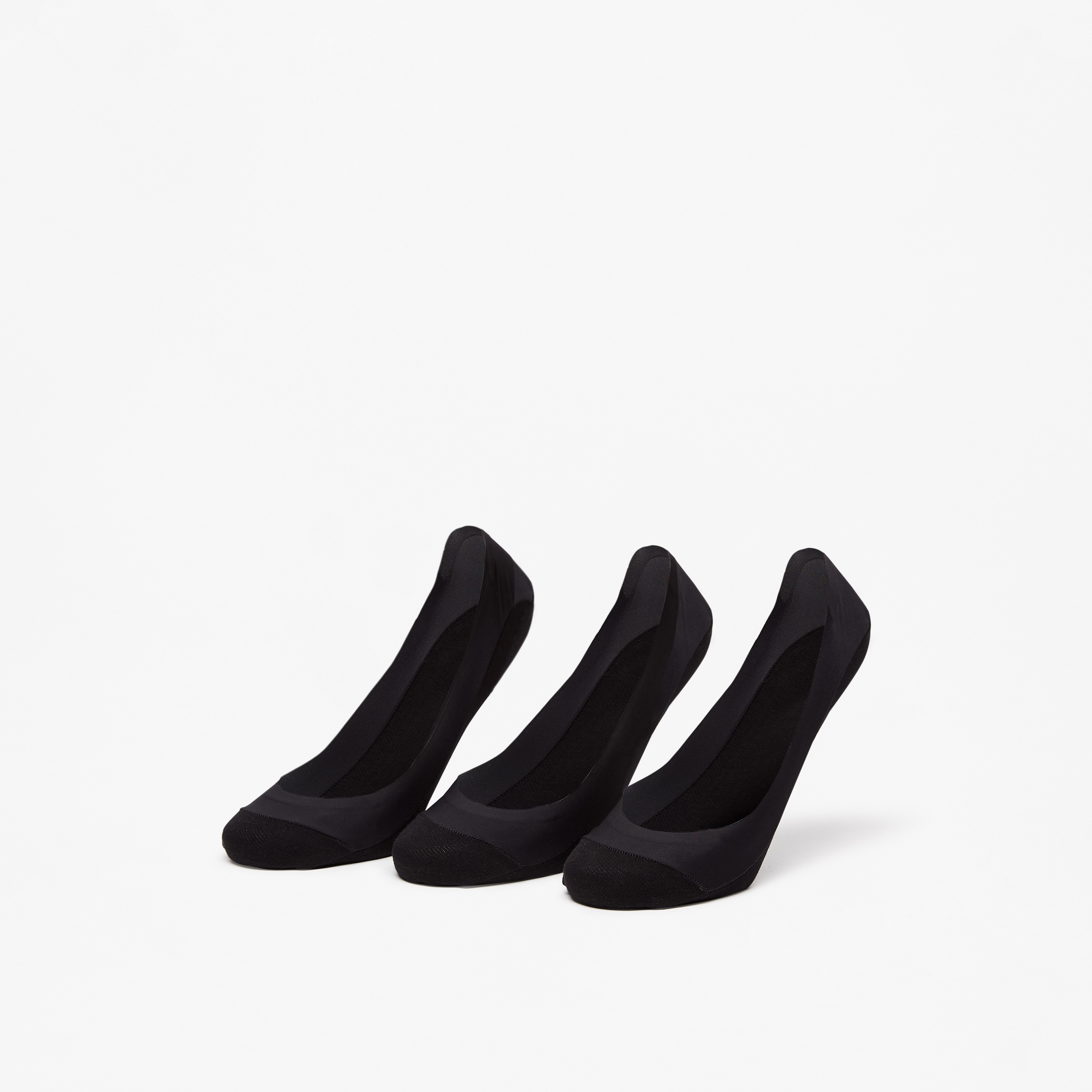 طقم جوارب غير مرئية 3 أزواج سادة من سيليست-women-socksandstockings-image-1
