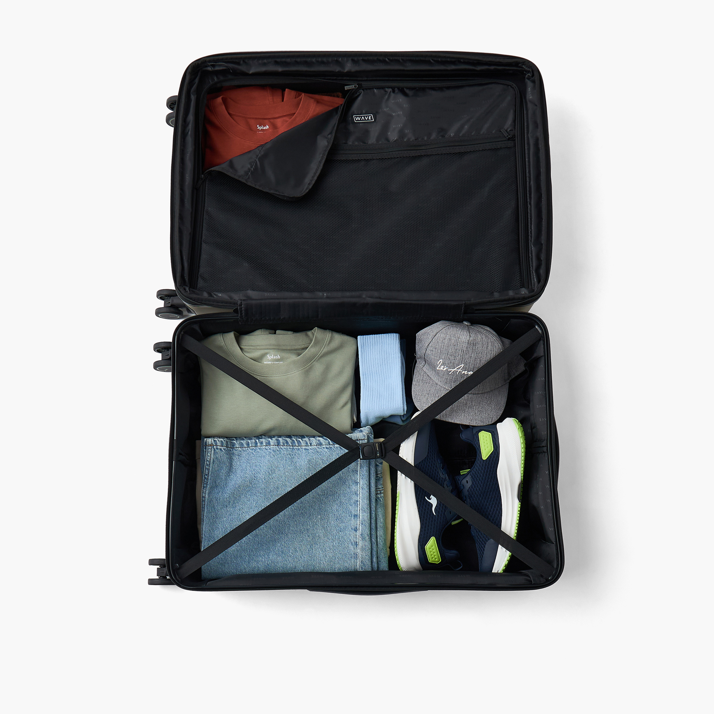 WAVE Textured Hardcase Trolley Bag with Retractable Handle - Set of 4-travel-luggagesandbags-luggage-image-14