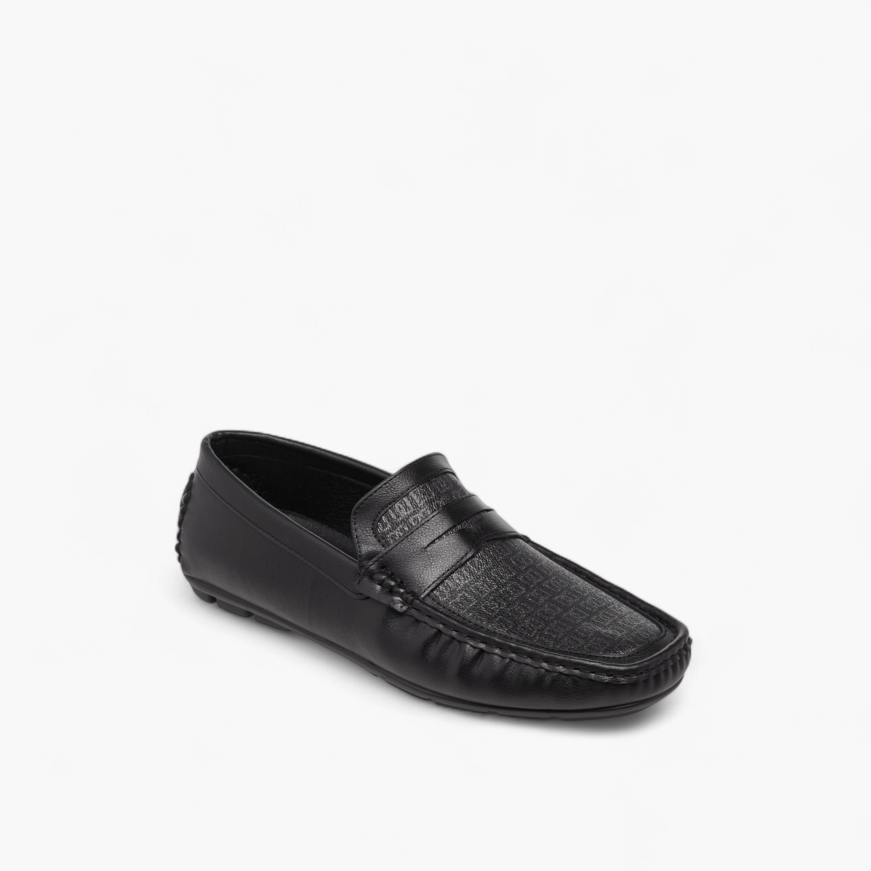 Duchini Men's Monogram Print Slip-On Moccasins-men-shoes-loafersandmoccasins-image-2
