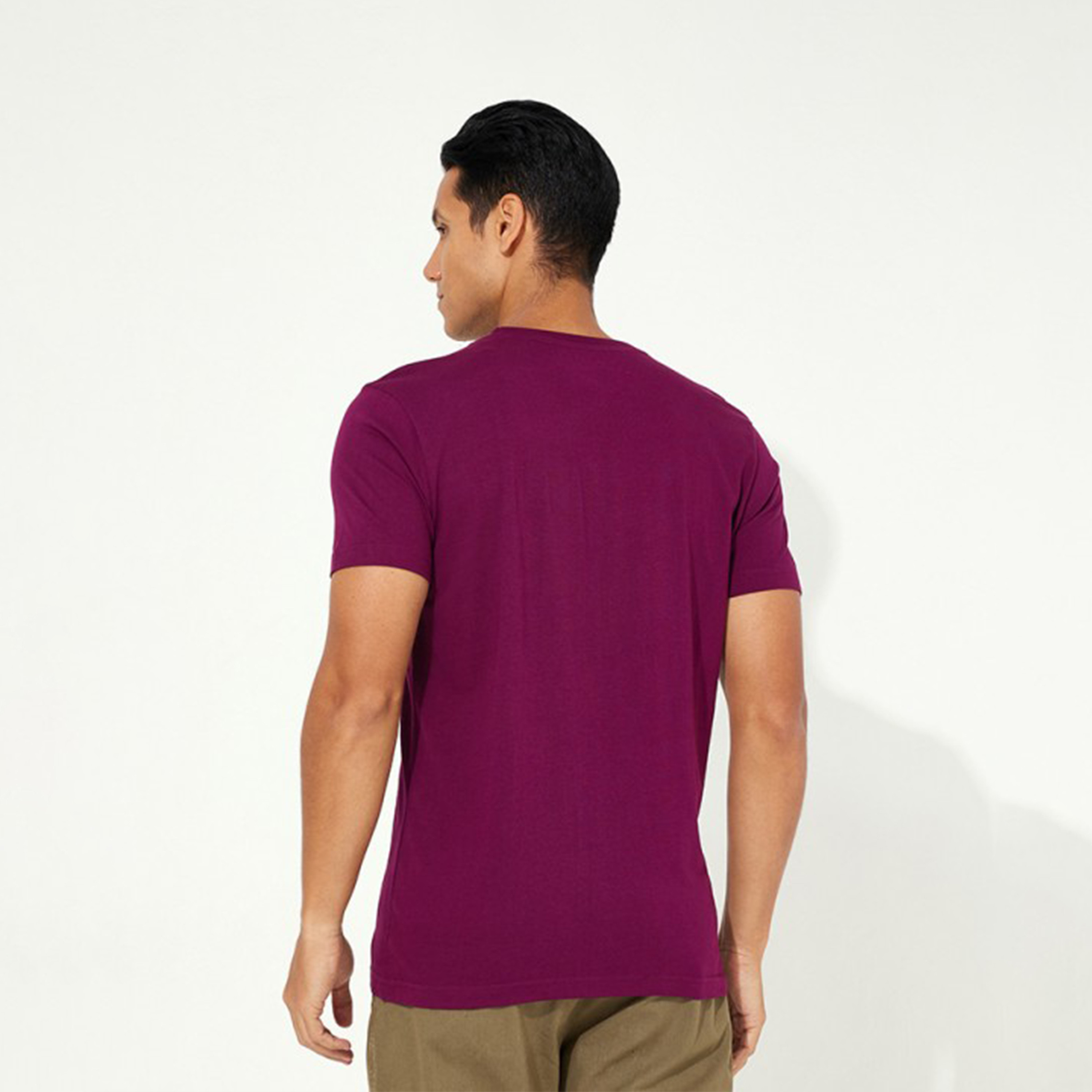 أيروبوستال- تي شيرت رجالي بغطاء للرأس وأكمام قصيرة وياقة مستديرة وشعار-men-clothing-tshirtsandpolos-tshirts-image-2