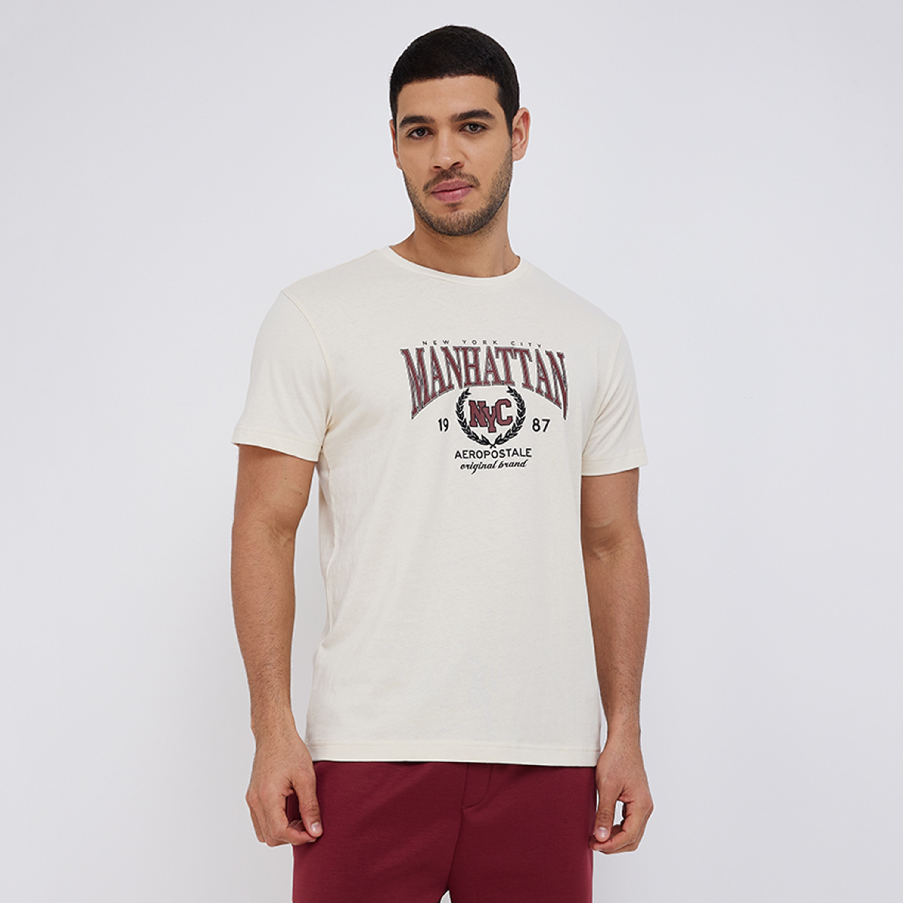 تي شيرت رجالي مطبوع برقبة دائرية وأكمام قصيرة من أيروبوستال-men-clothing-tshirtsandpolos-tshirts-image-1