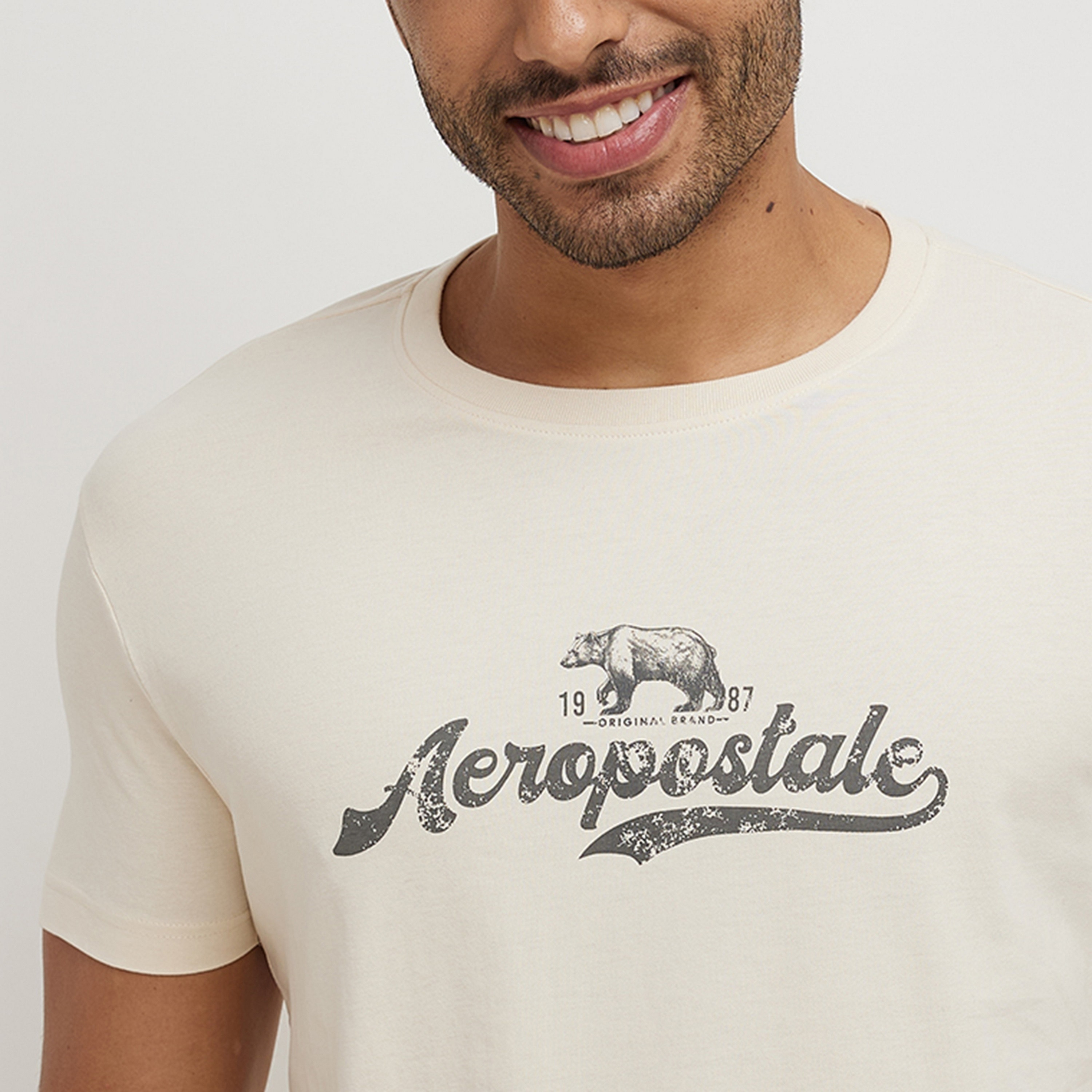 تي شيرت رجالي بأكمام قصيرة ورقبة دائرية وطبعة شعار من أيروبوستال-men-clothing-tshirtsandpolos-tshirts-image-3