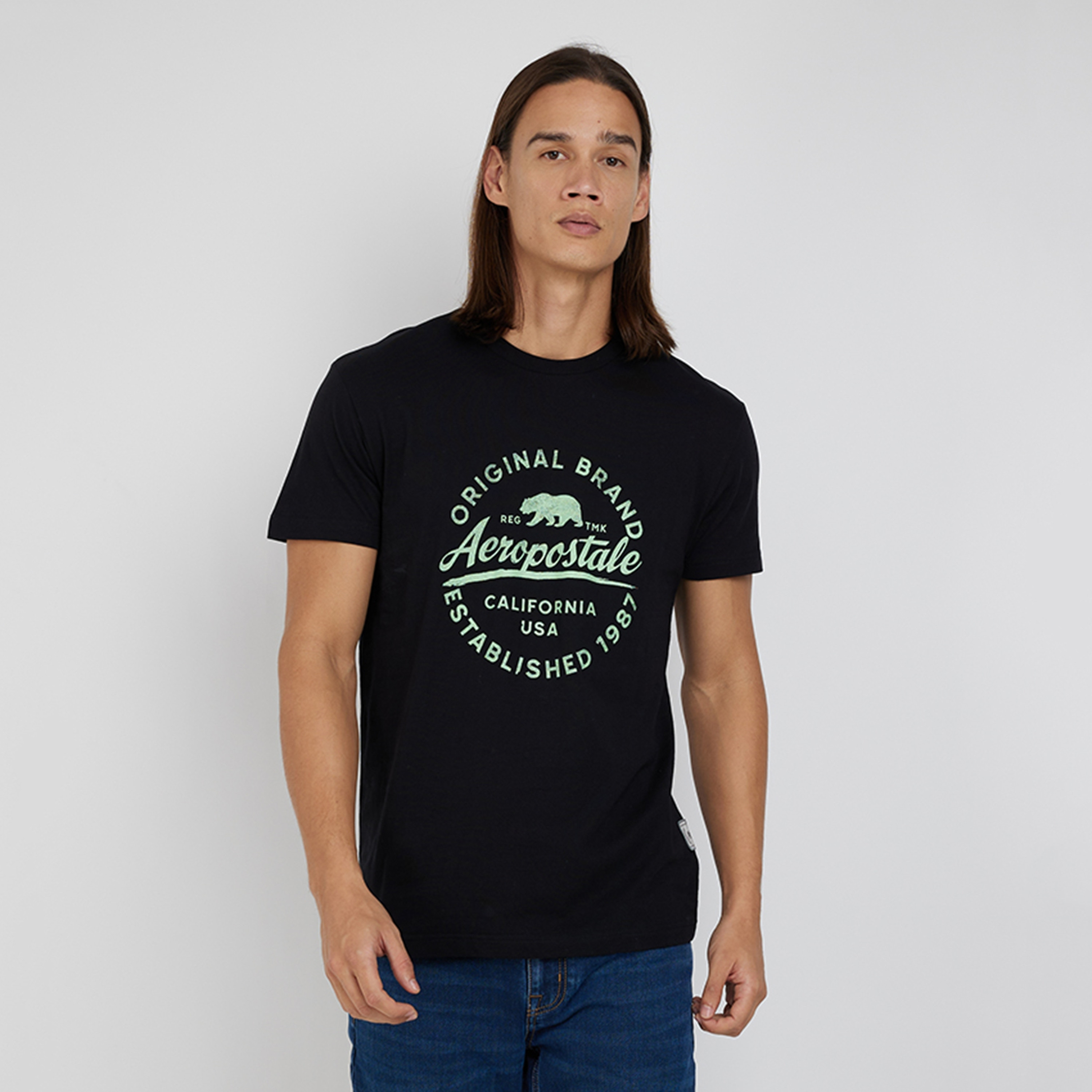 تي شيرت رجالي بأكمام قصيرة ورقبة دائرية وطبعة شعار من أيروبوستال-men-clothing-tshirtsandpolos-tshirts-image-5