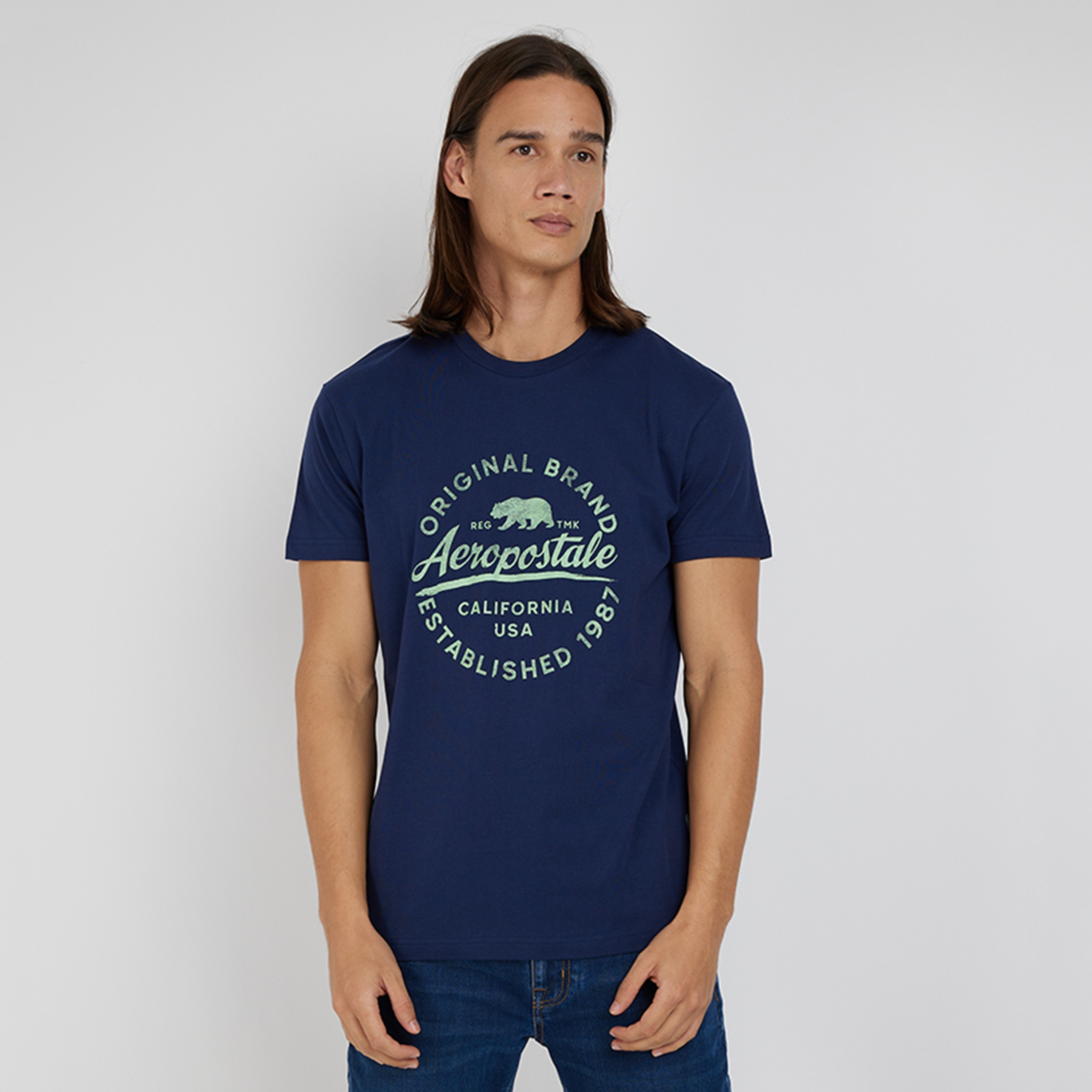 تي شيرت رجالي بأكمام قصيرة ورقبة دائرية وطبعة شعار من أيروبوستال-men-clothing-tshirtsandpolos-tshirts-image-9