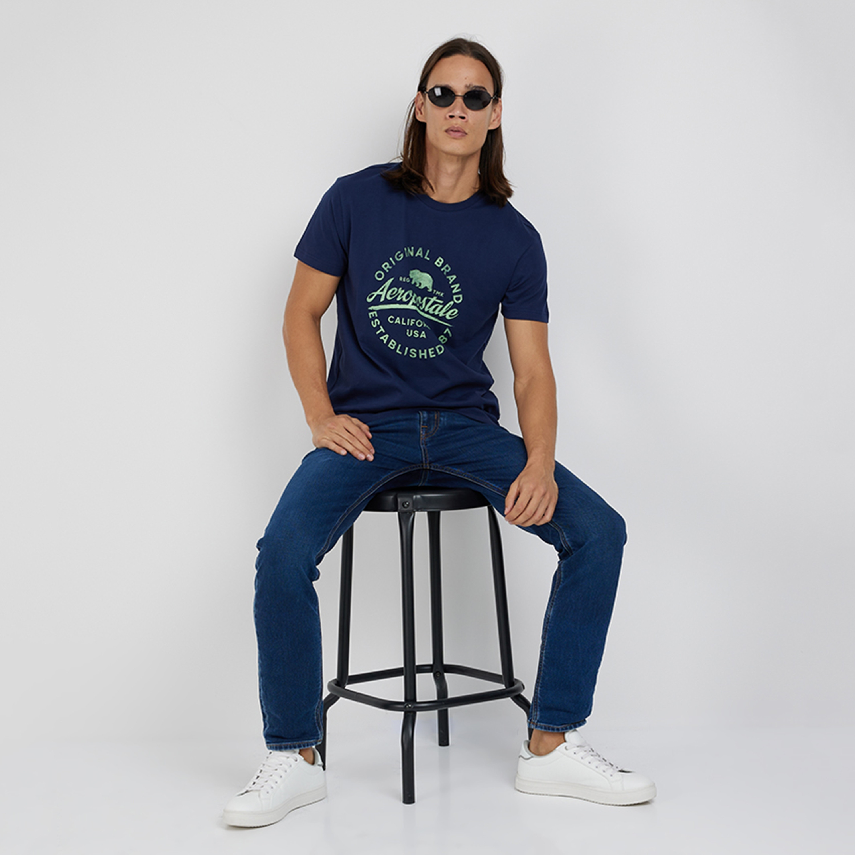 تي شيرت رجالي بأكمام قصيرة ورقبة دائرية وطبعة شعار من أيروبوستال-men-clothing-tshirtsandpolos-tshirts-image-10