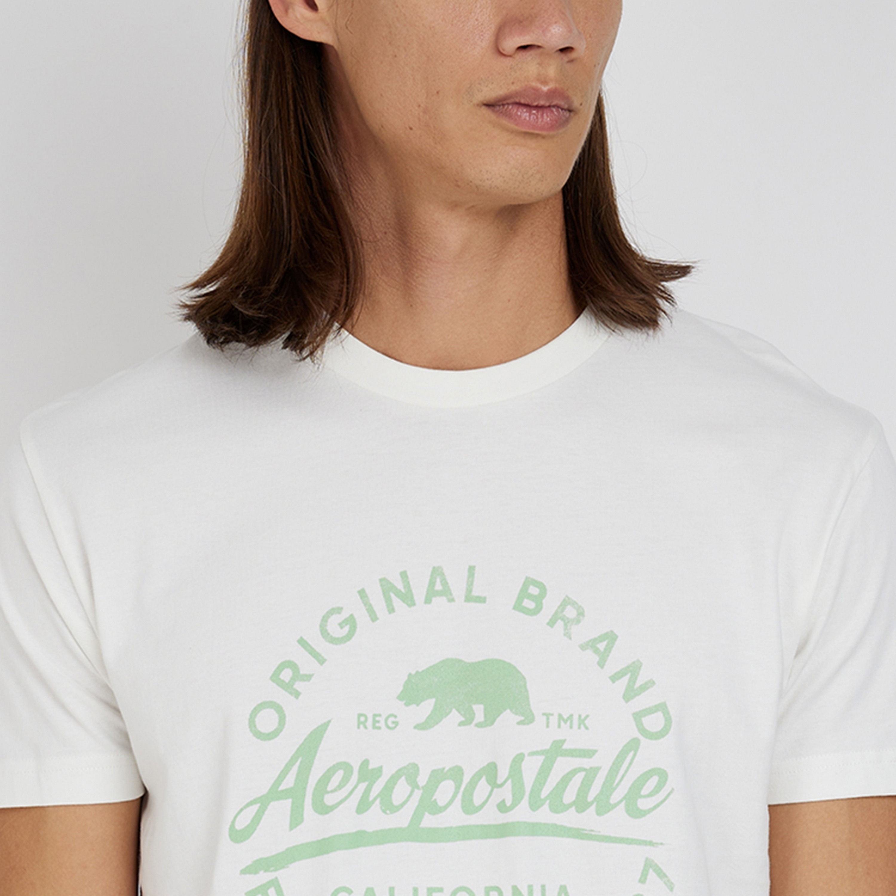 Aeropostale Logo Print Crew Neck Short Sleeves Men's T-Shirt-men-clothing-tshirtsandpolos-tshirts-image-3