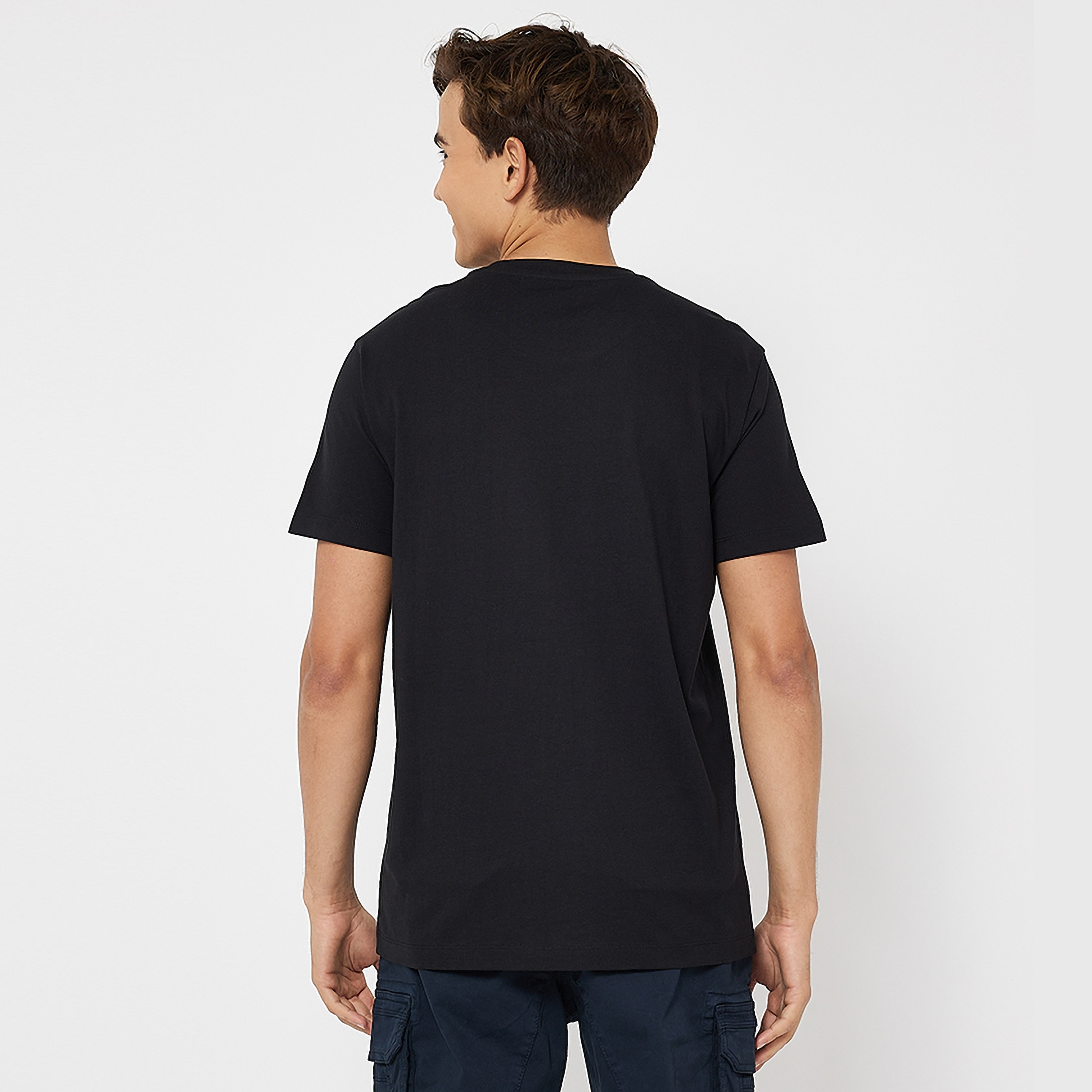 تي شيرت رجالي بياقة دائرية وأكمام قصيرة ومضلع مع شعار من أيروبوستال-men-clothing-tshirtsandpolos-tshirts-image-4