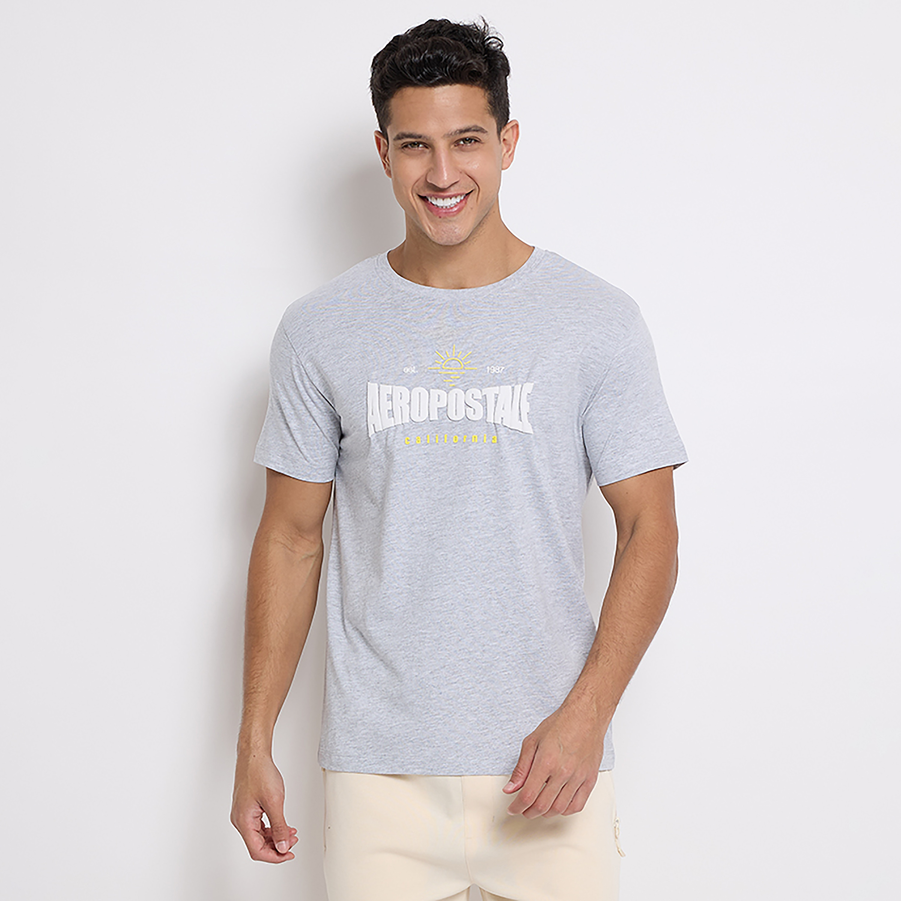 تي شيرت من ايروبوستال بأكمام قصيرة و ياقة مستديرة مع شعار-men-clothing-tshirtsandpolos-tshirts-image-1