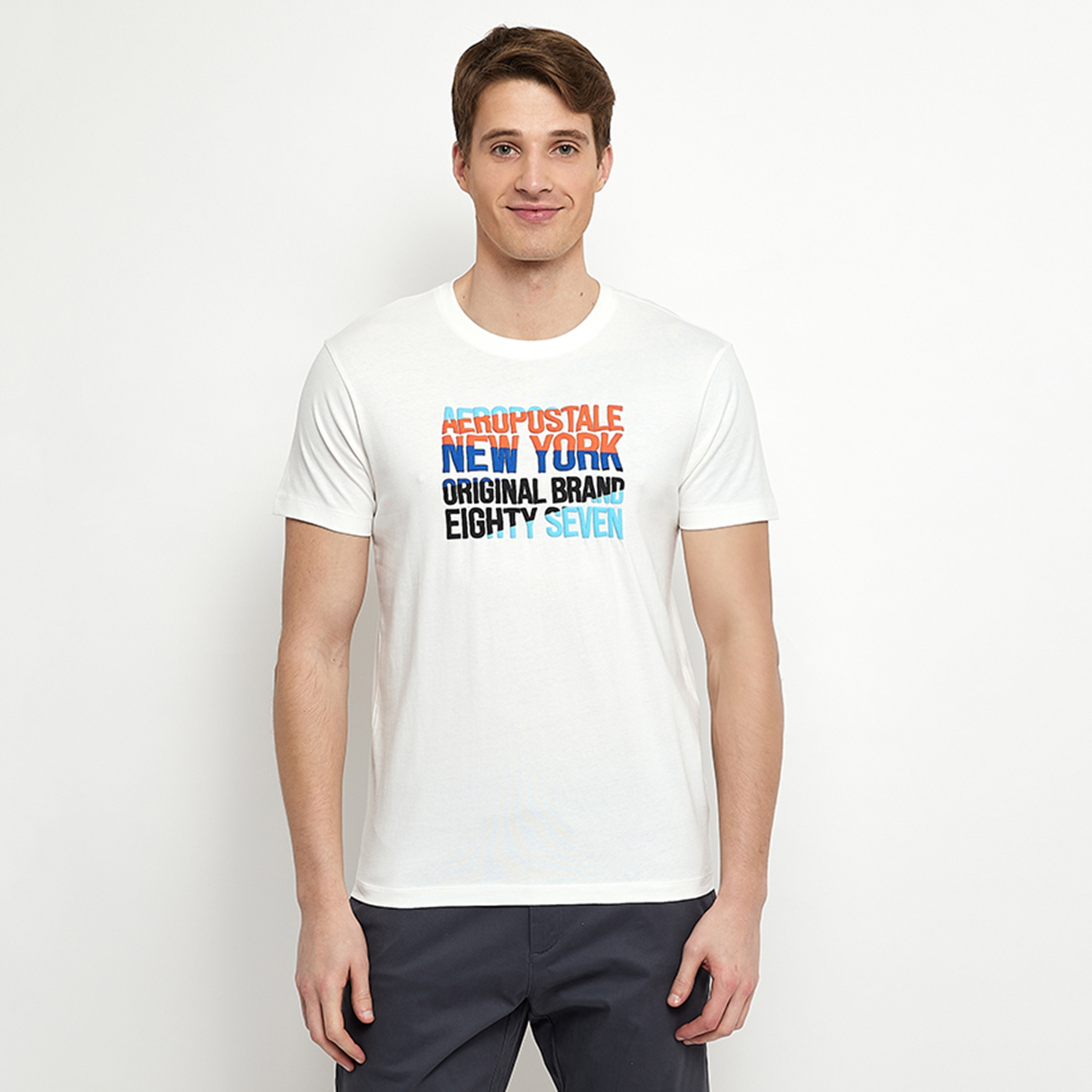 Aeropostale Printed Crew Neck Short Sleeves Men's T-Shirt-men-clothing-tshirtsandpolos-tshirts-image-1